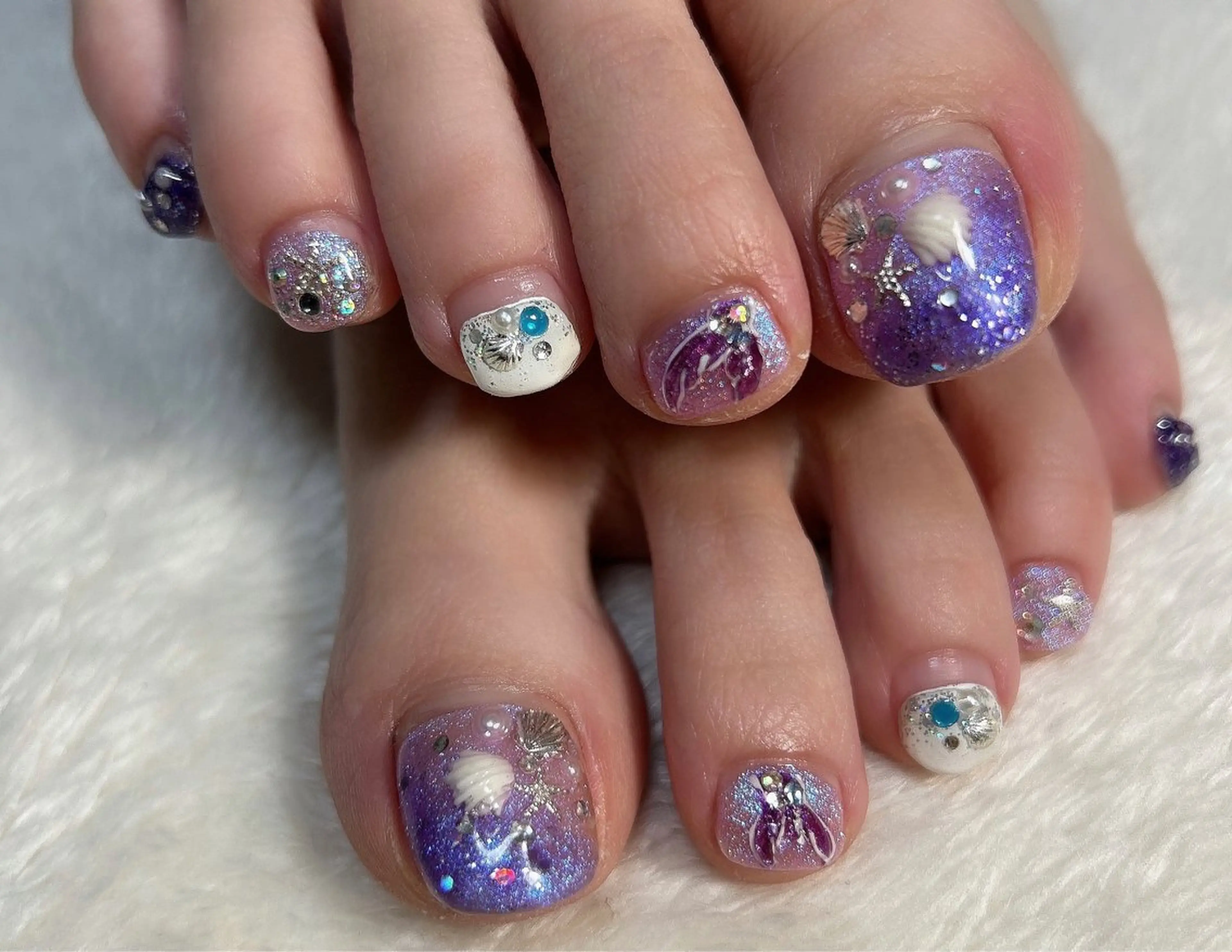 ネイル 夏ネイル フットネイル reve あやののネイルデザイン