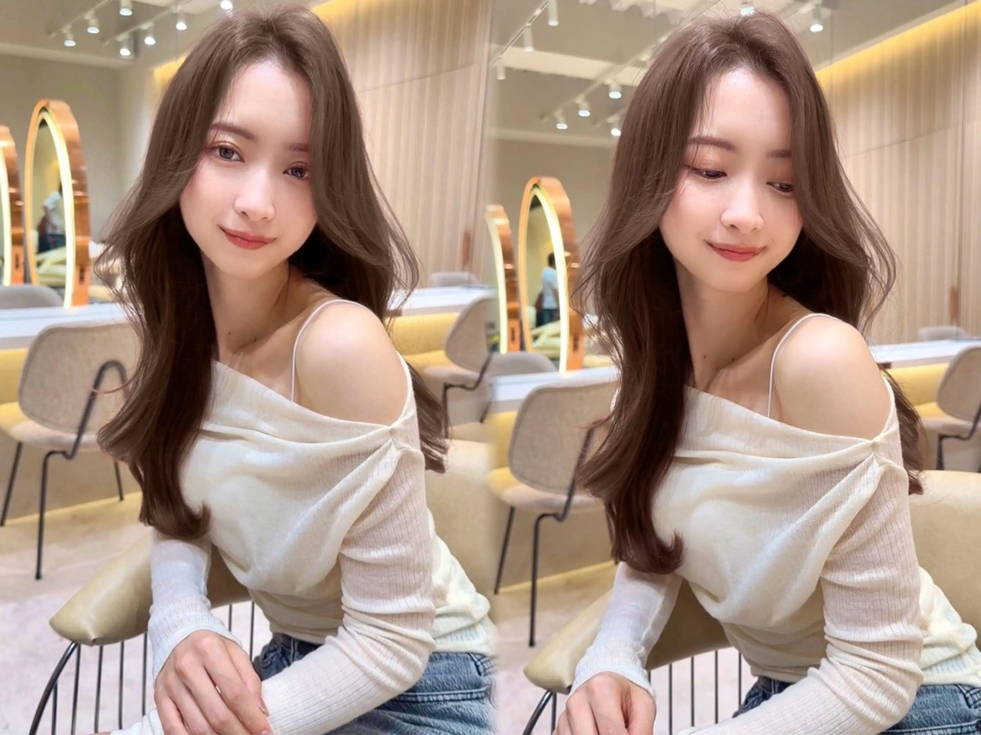 ロング カラー カット ヘアカラー トリートメント レイヤー❣️縮毛矯正 川村利幸のヘアスタイル