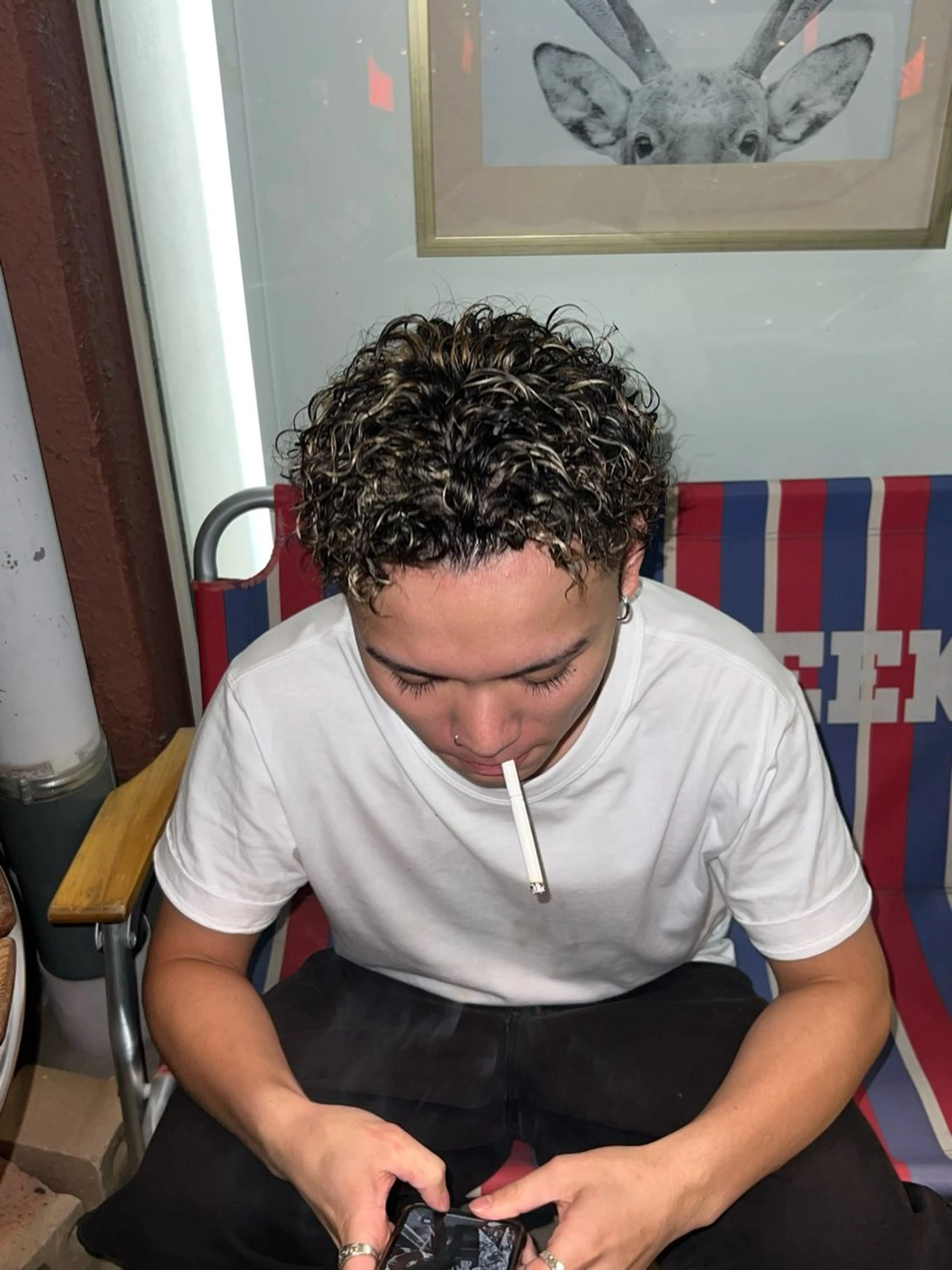 カラー パーマ メンズ ヘアカラー パーマ hair make sanctuary所属・オオエ トア／カラー／パーマのヘアスタイル