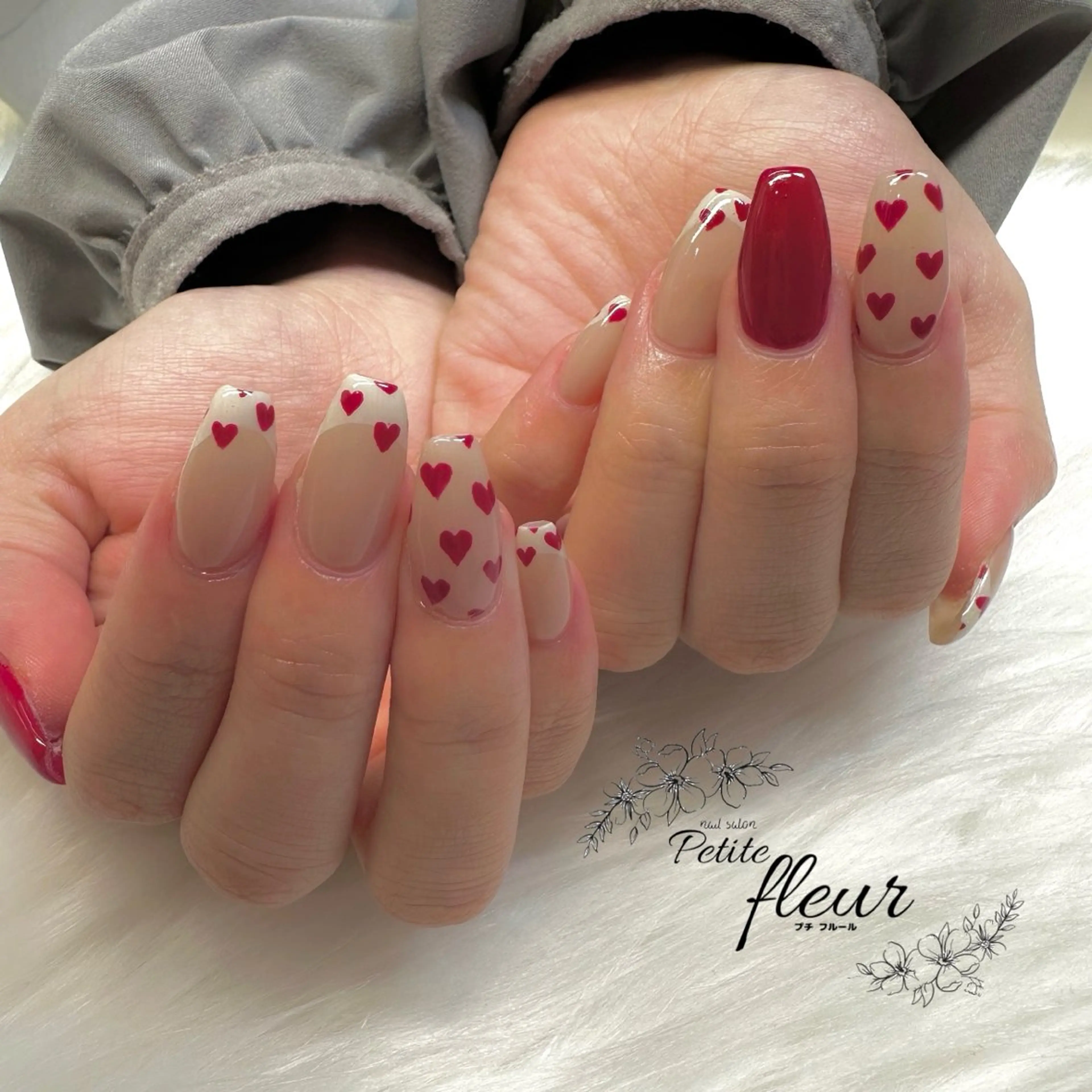 ネイル バレンタイン ❁⃘*。Petite fleur❁⃘*りさのネイルデザイン