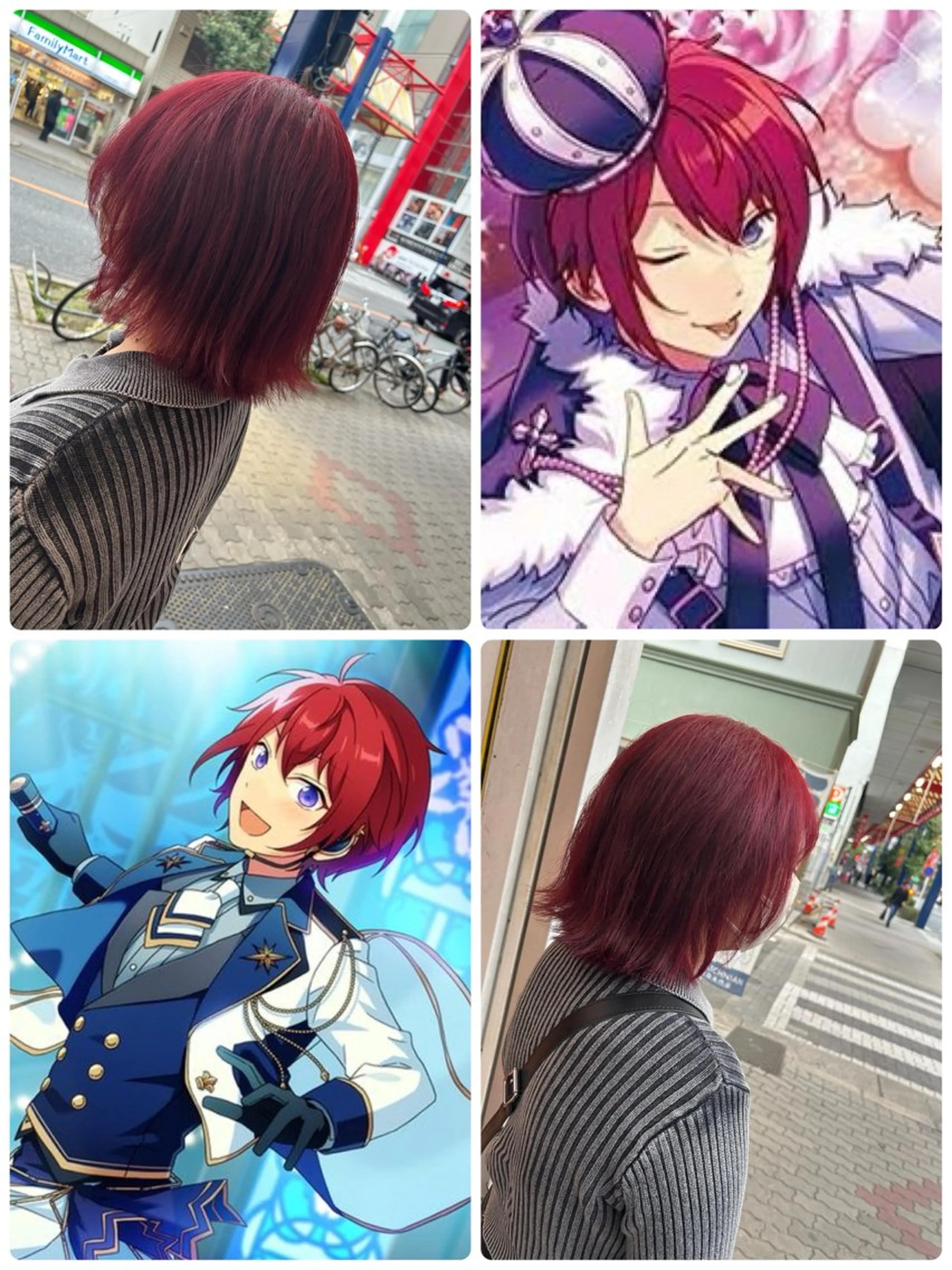 ショート カラー ヘアアレンジ レッドカラー カット ヘアカラー 今村公介 ブリーチ特化、派手髪のヘアスタイル