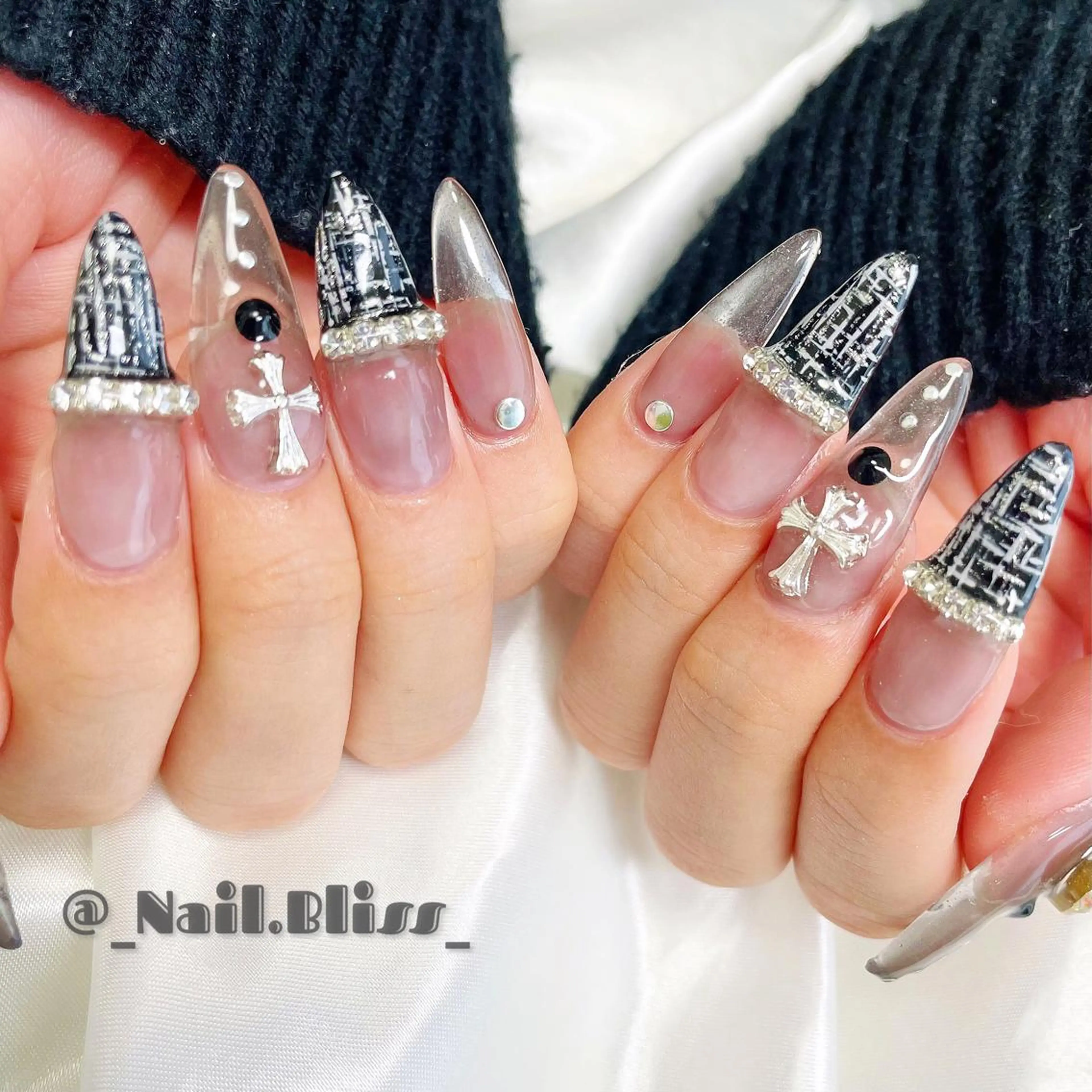 ネイル ツイードネイル ハンドネイル NAIL BLISSのネイルデザイン
