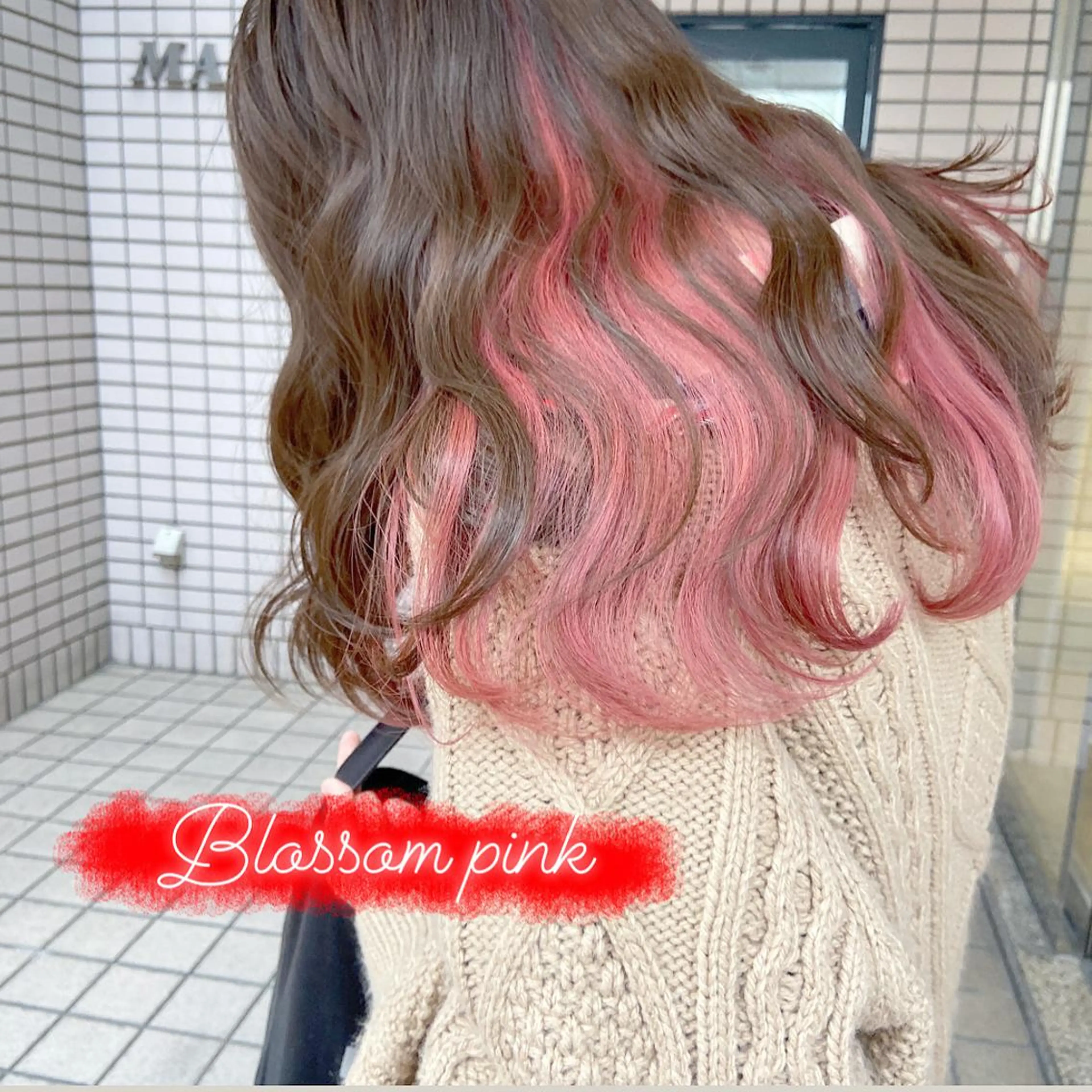ロング カラー ヘアアレンジ ベージュカラー ピンクカラー レイヤーカット指名 No.1💖マユカのヘアスタイル