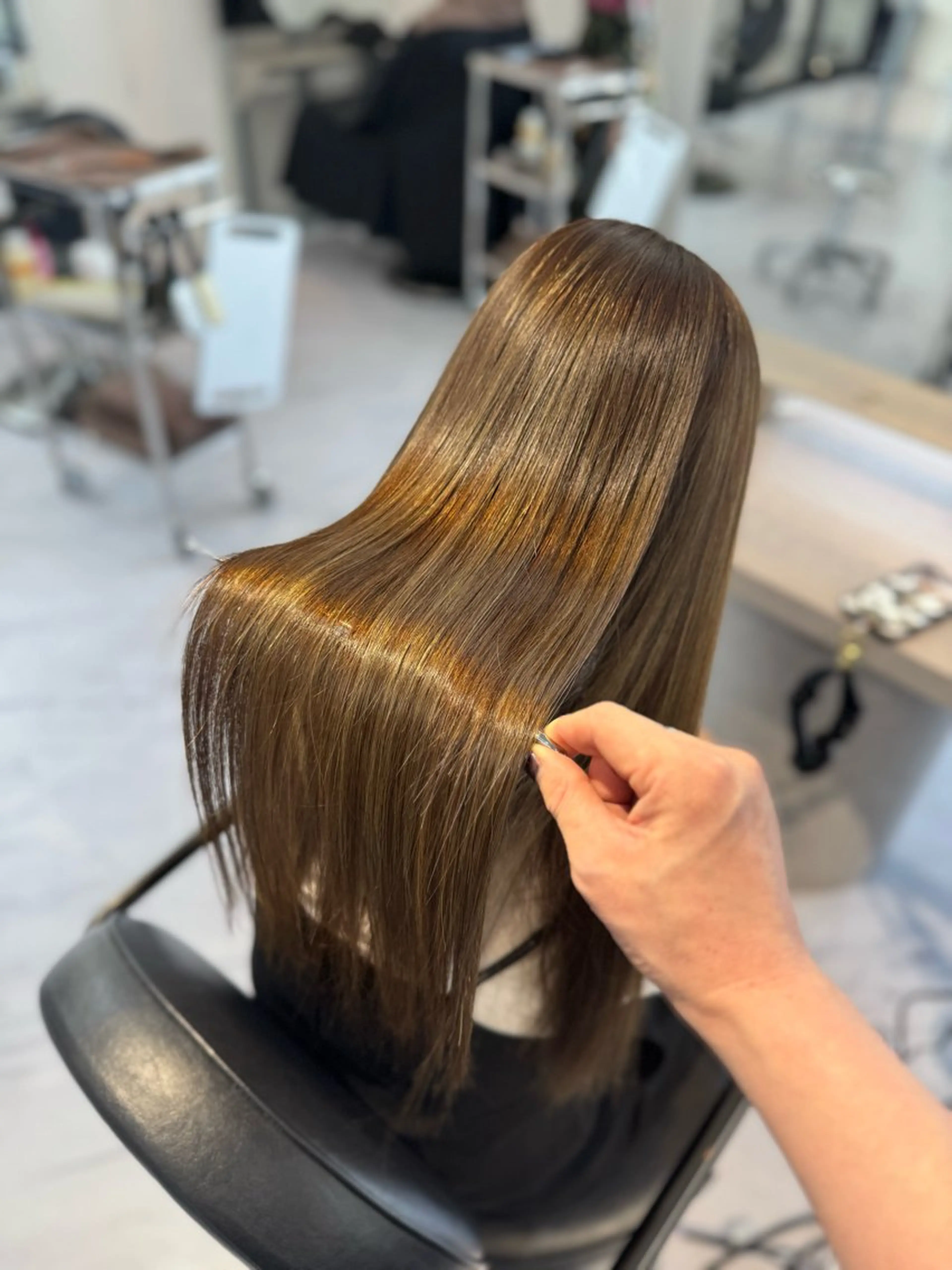 ロング ハイライト カット 縮毛矯正 トリートメント 野口聖矢/縮毛矯正 髪質改善/ViVIEのヘアスタイル