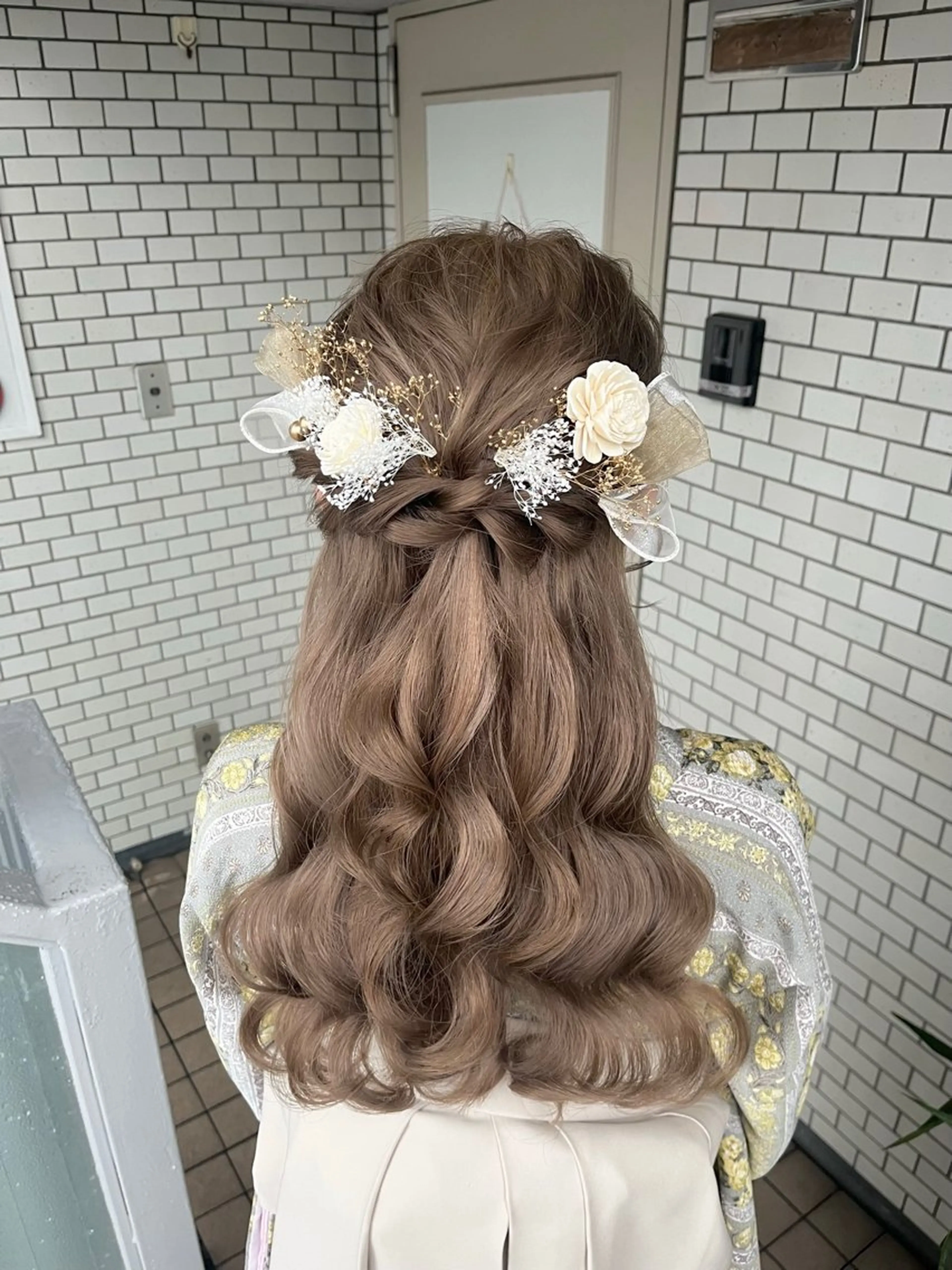 ヘアアレンジ 成人式 ハーフアップ 結婚式・ブライダル 卒業式のヘアスタイル ヘアセット 参列・イベントヘア♡ ゆいなのヘアスタイル