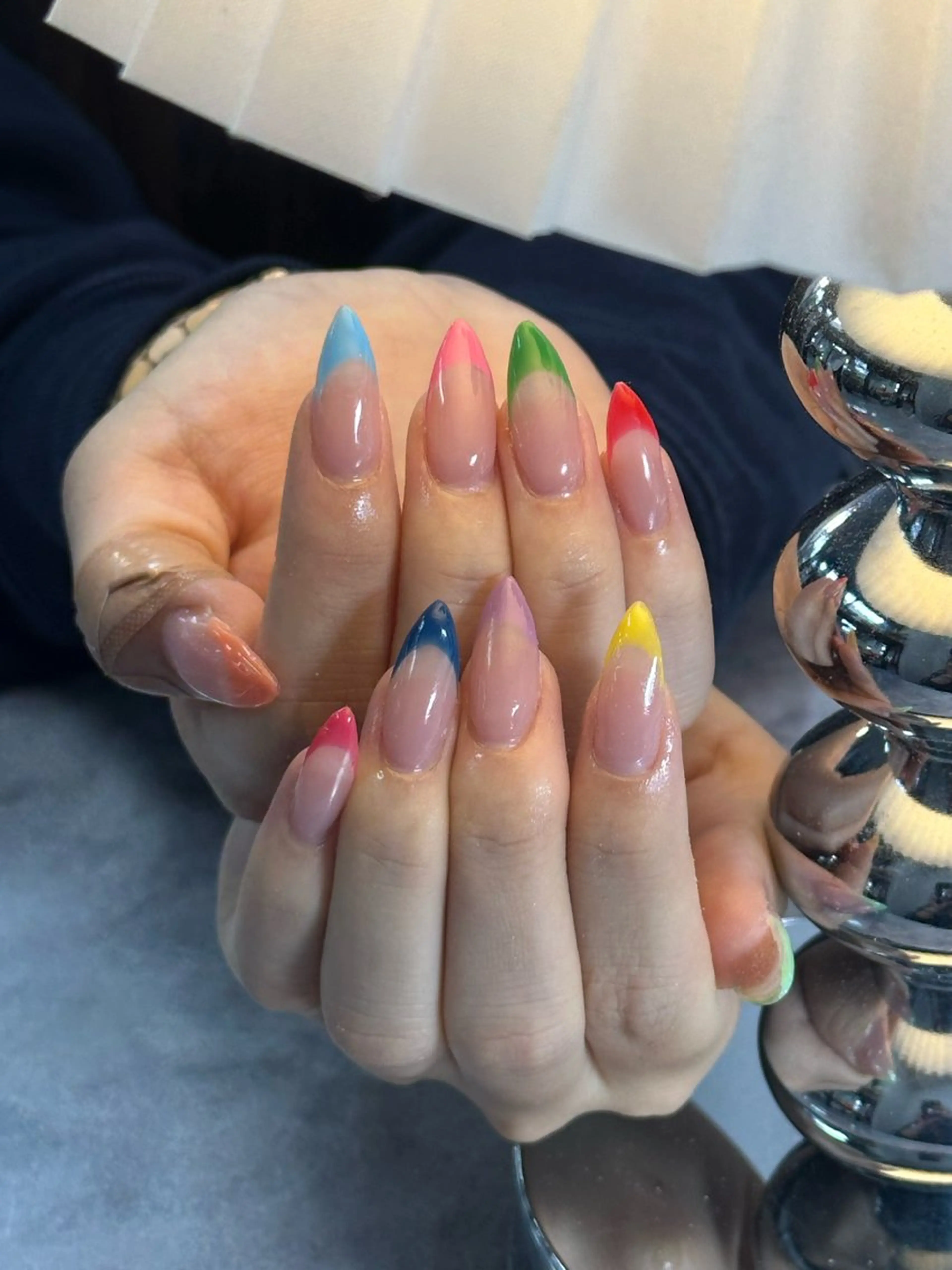 ネイル アートネイル ジェルネイル グラデーション パラジェル ワンホンネイル ハンドネイル if Hair＆Nail Salon所属・IKA /海外ネイル /個性派/ワンホンのネイルデザイン