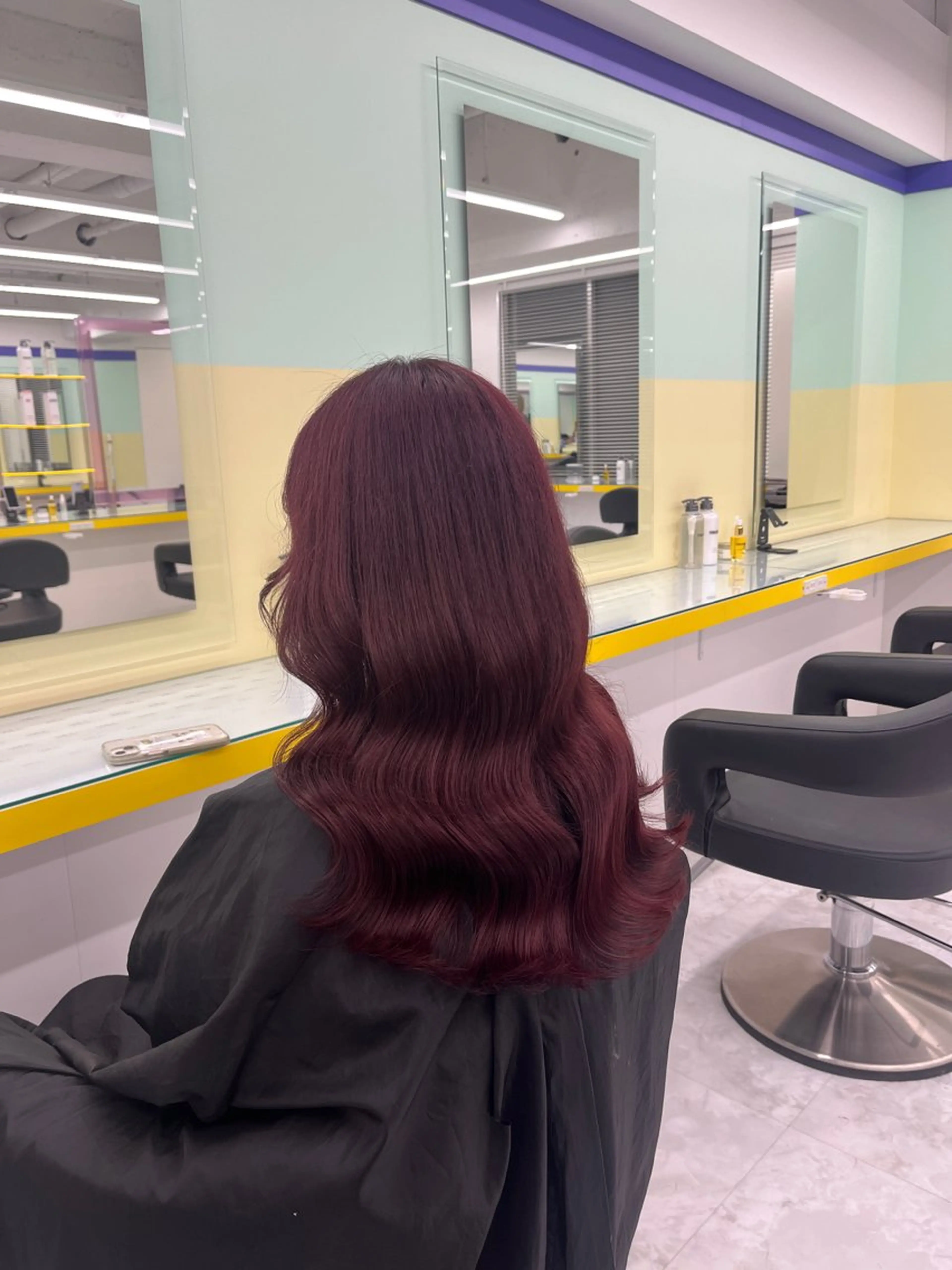 ロング カラー ヘアアレンジ ピンクカラー ヘアカラー トリートメント ヘアセット 🎀Girly艶髪カ ラー🎀Harukaのヘアスタイル