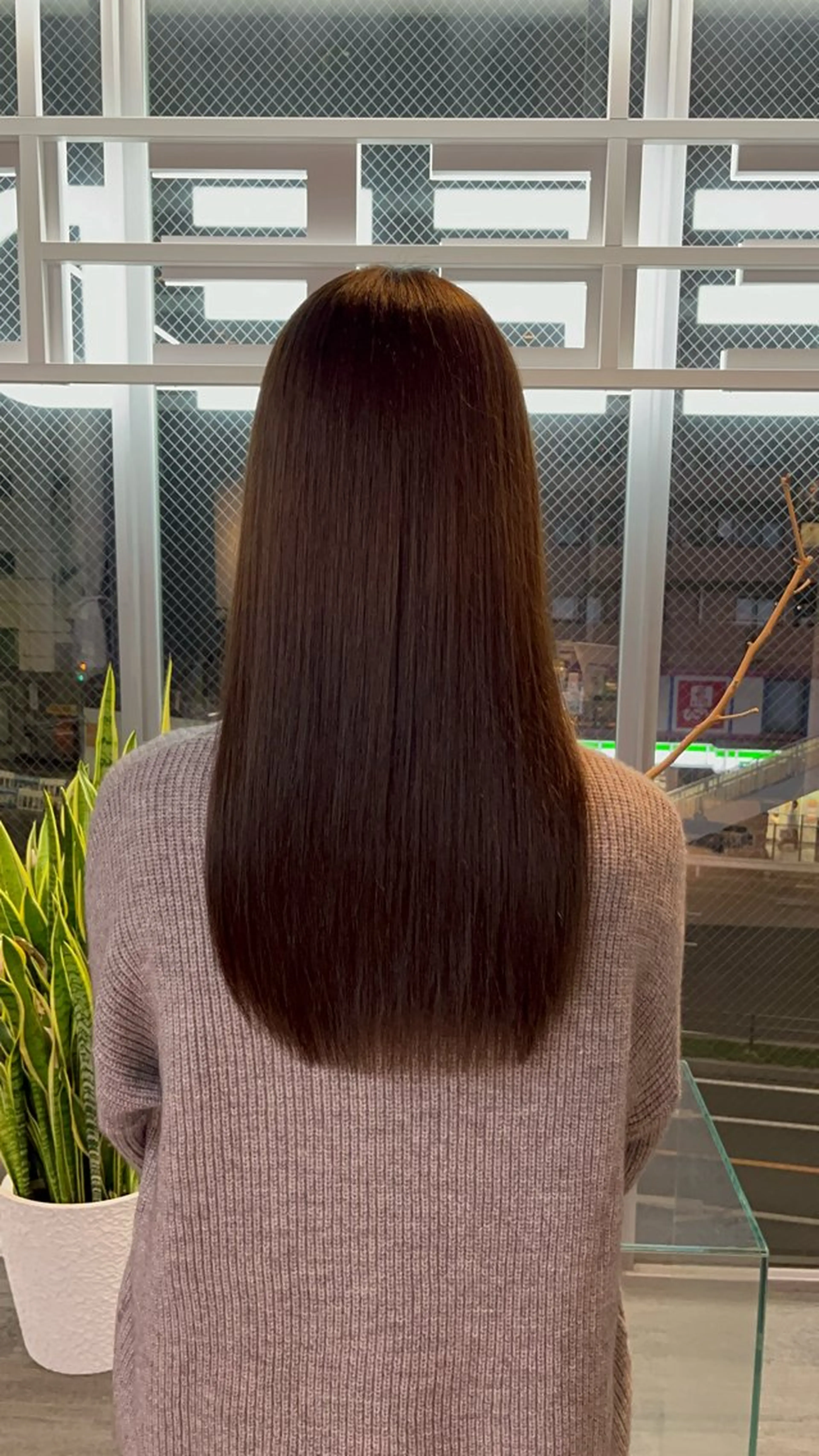 ロング カット 縮毛矯正 毛流れが作れる 縮毛矯正/渡部純生のヘアスタイル