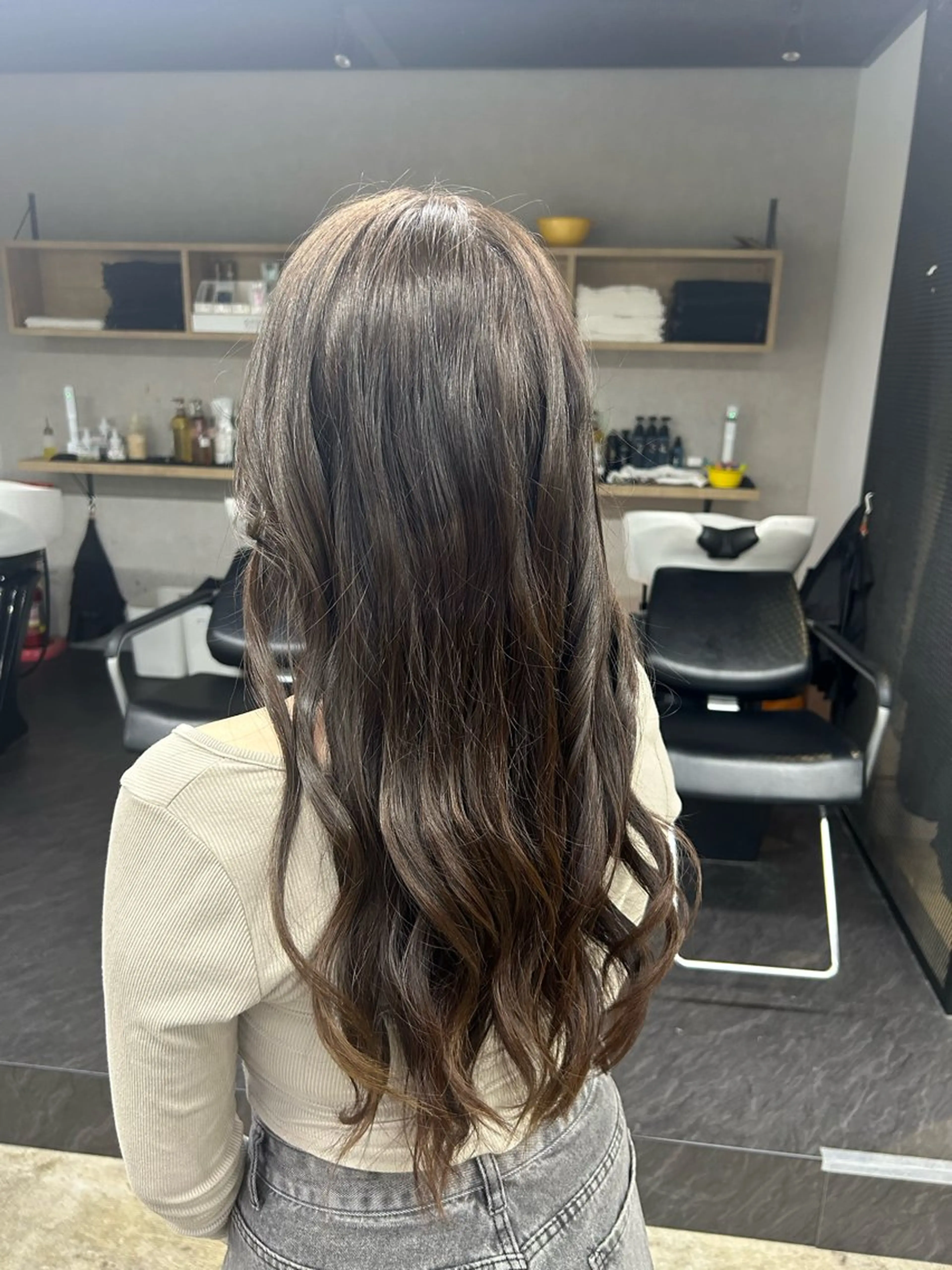 ロング カラー オリーブカラー 海外ヘア/透明感ヘア 湘南台/hinakoのヘアスタイル
