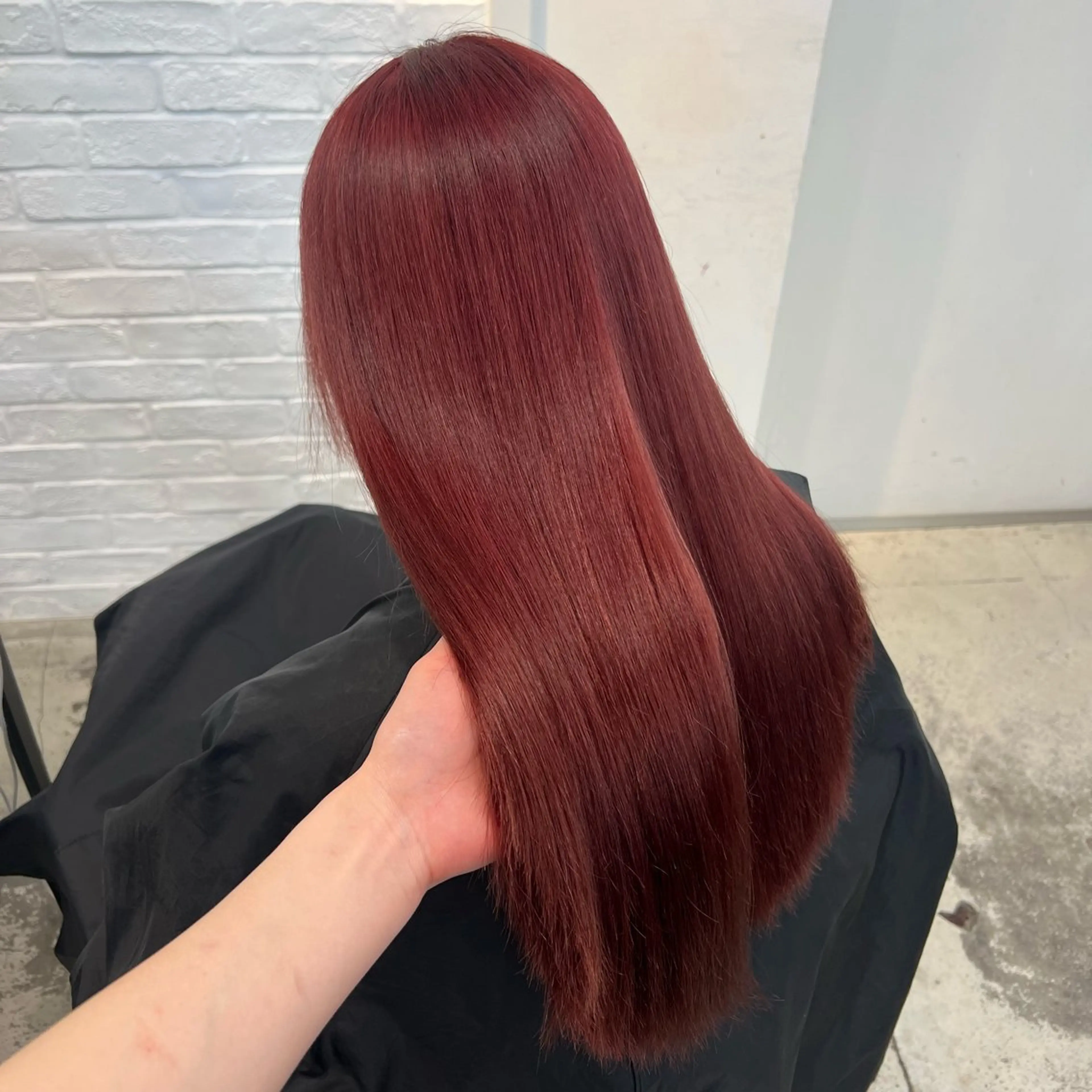 ロング カラー ブリーチ ダブルカラー レッドカラー トリートメント 🌼動き×透明感🩵 ハイトーン/ナナのヘアスタイル