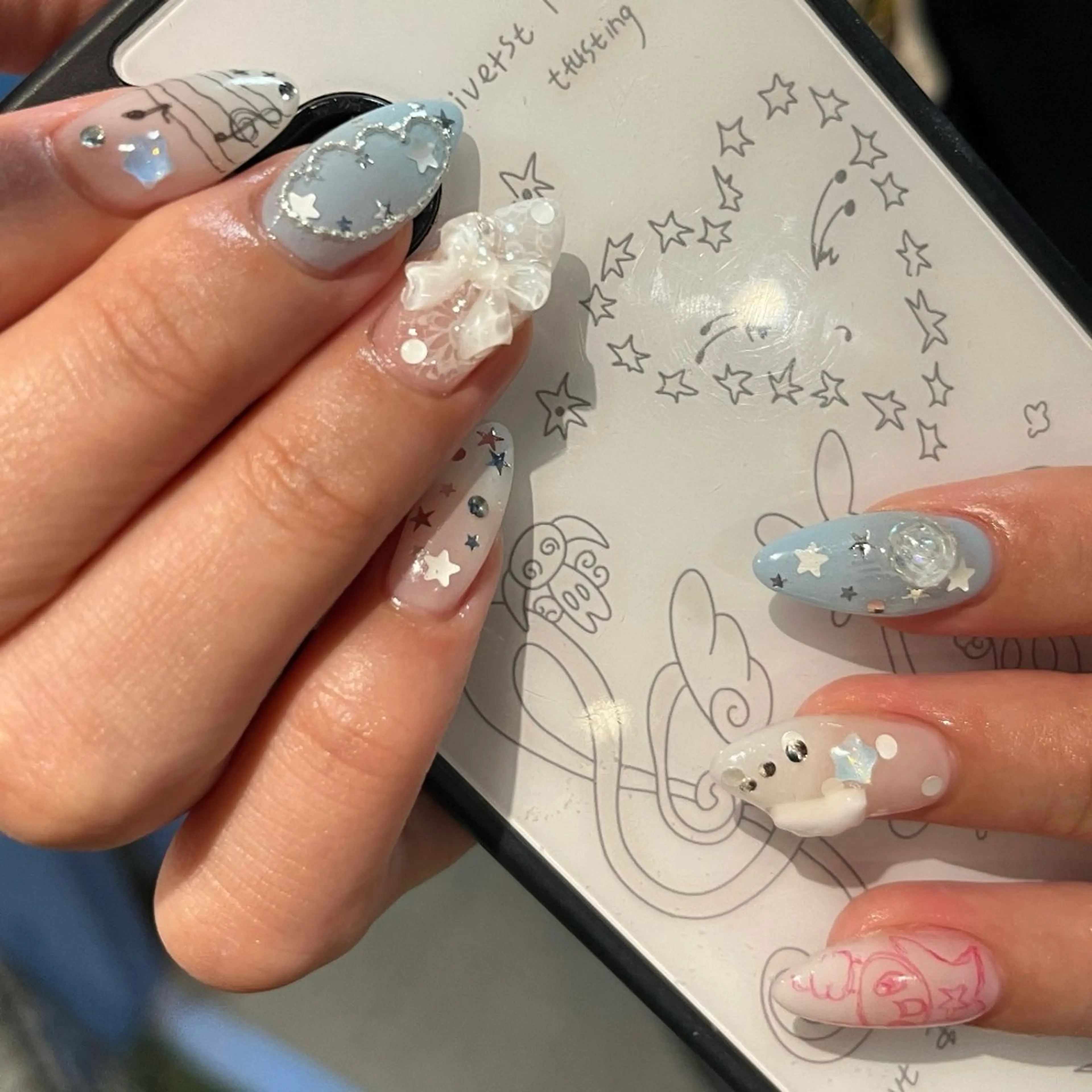 ネイル ハンドネイル ワンホン/キラキラ ネイル💎yukaのネイルデザイン