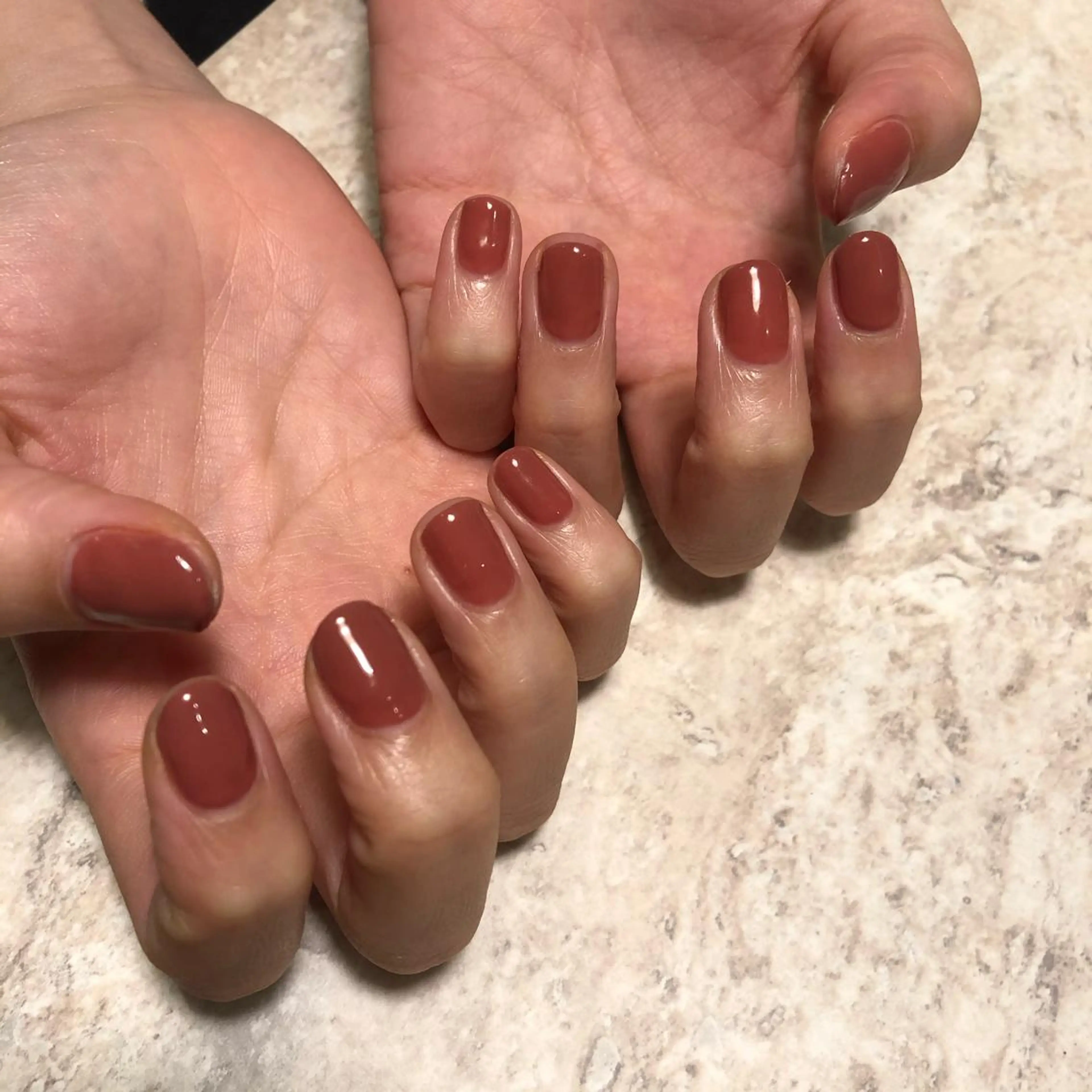 ネイル ブラウン ハンドネイル yu-il 国分寺ネイルサロンのネイルデザイン