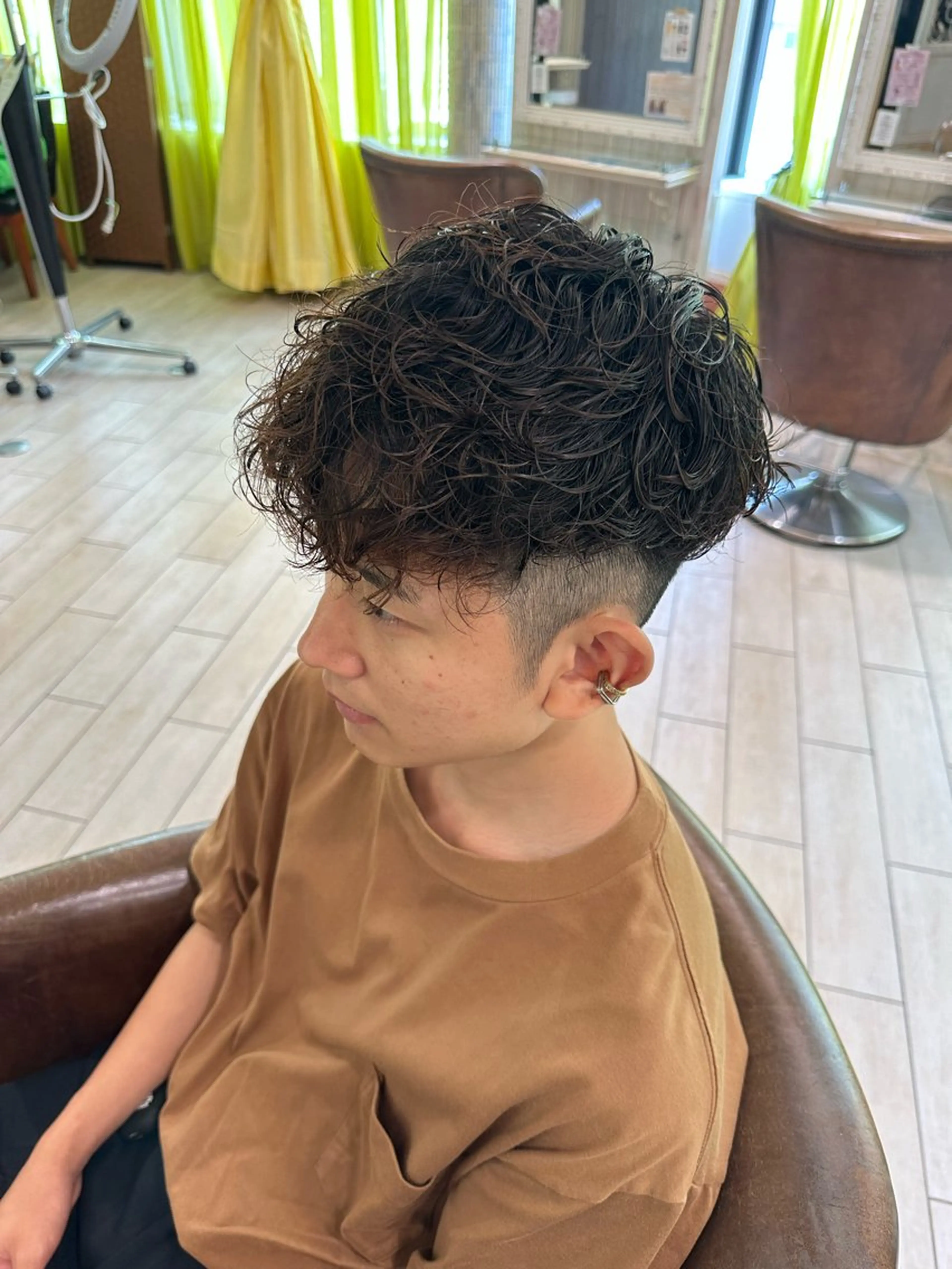 パーマ メンズ カット パーマ 増渕 駿介のヘアスタイル