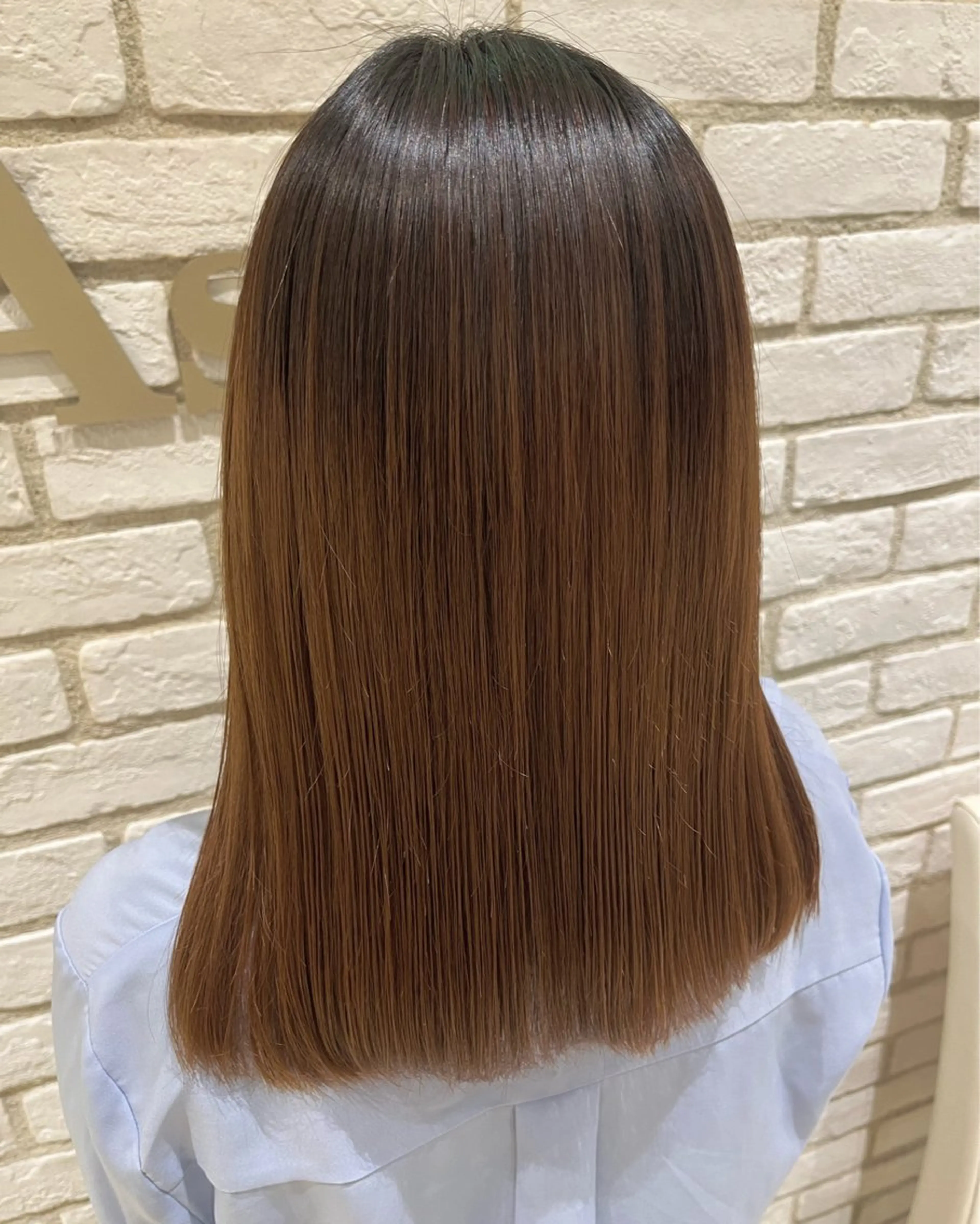 セミロング パーマ 《艶髪縮毛矯正》 かのん☽⑅ ˖のヘアスタイル