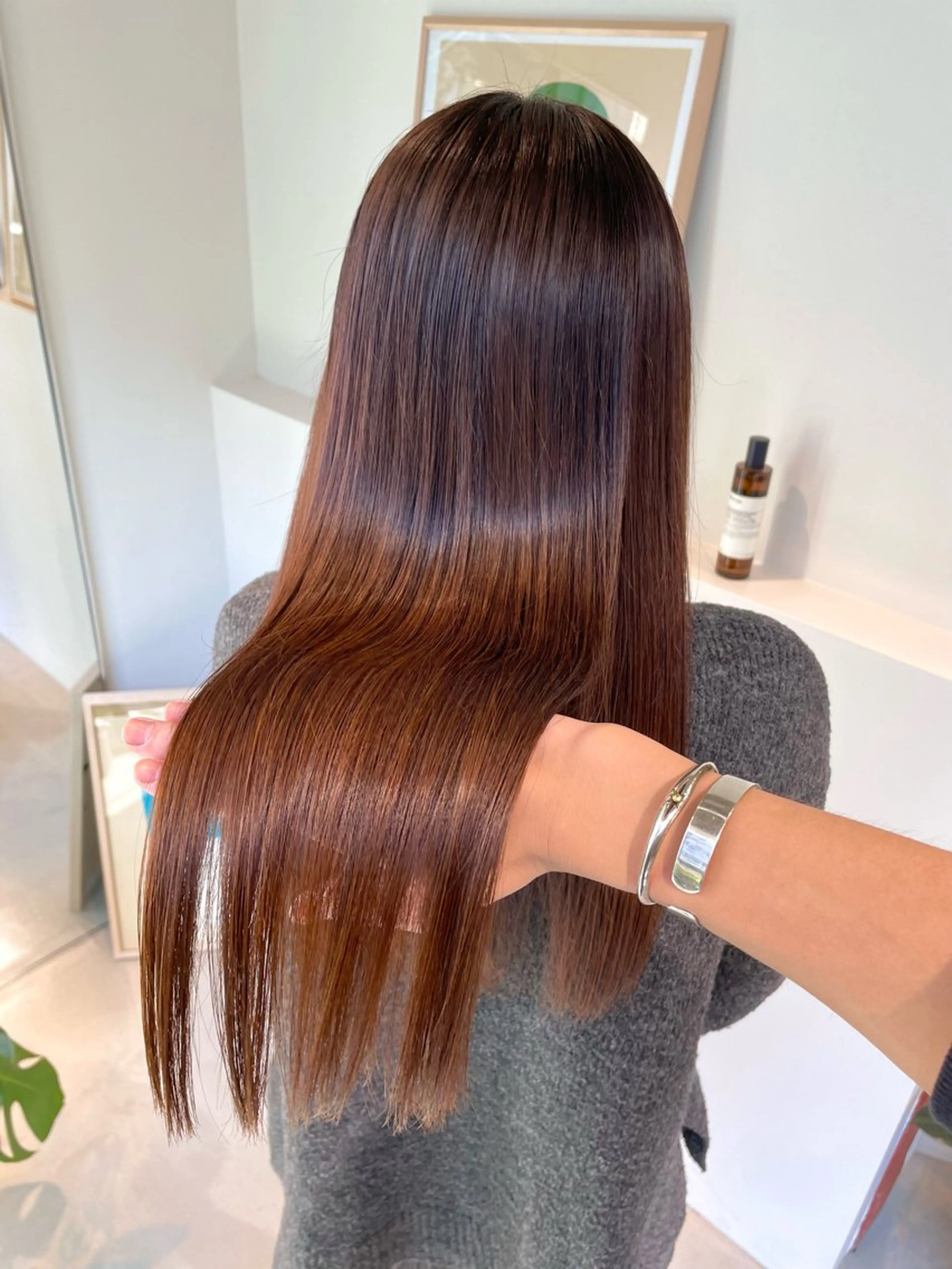 ロング パーマ アッシュ ボブ 髪質改善 レイヤーカット ロング 髪質改善スペシャリス ト長尾勇弥/梅田中津のヘアスタイル