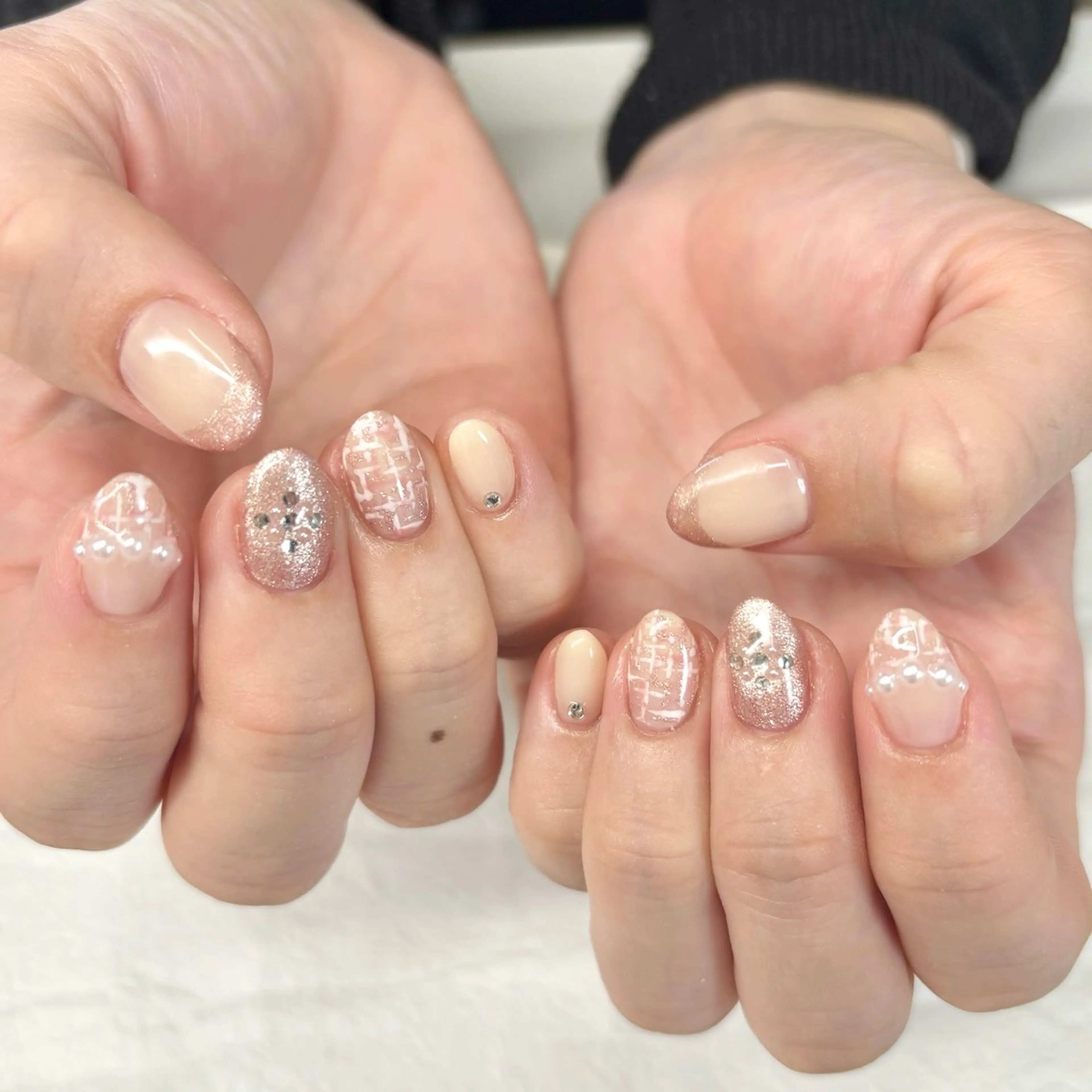 ネイル ツイードネイル ラヴィアンローズ所属・S. kurumiのネイルデザイン