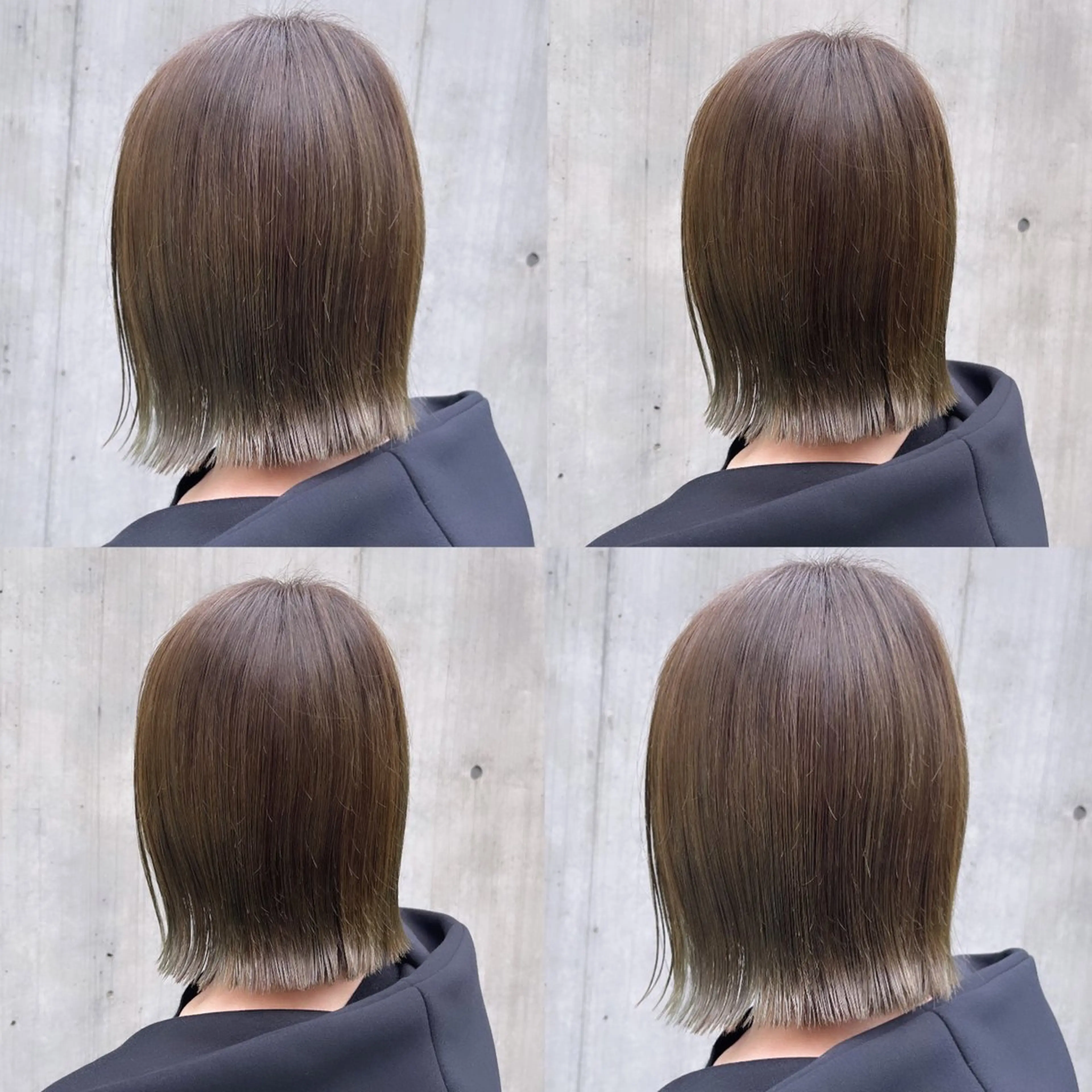 ミディアム カラー アッシュ アッシュグレー アッシュグレージュ ベージュカラー ブリーチ カット ヘアカラー トリートメント ヘッドスパ ヘアセット カジュアルを女っぽく 𝗮𝘆𝗮𝗰𝗼のヘアスタイル