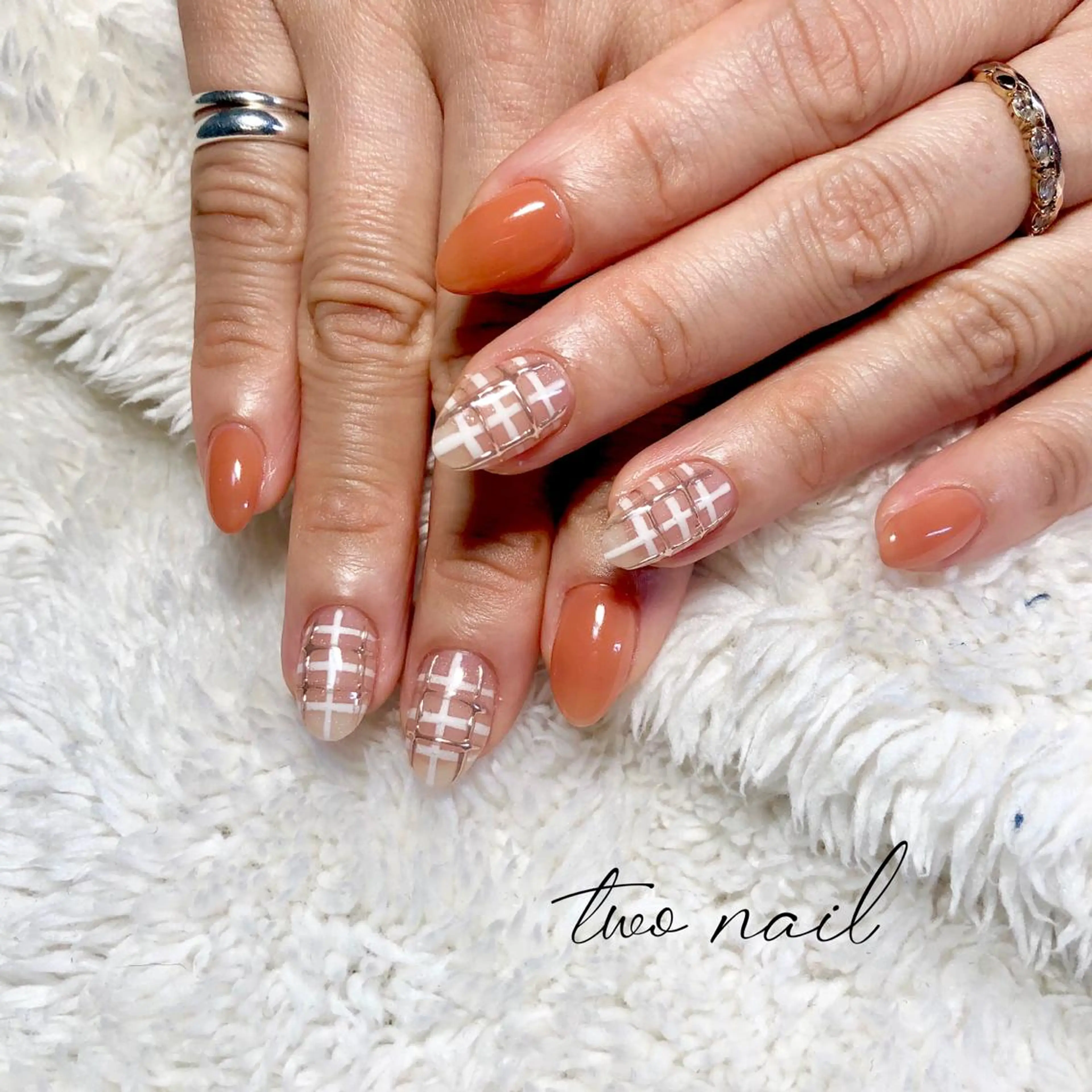 ネイル アートネイル フットネイル ハート ニュアンスネイル ホワイト two nailのネイルデザイン