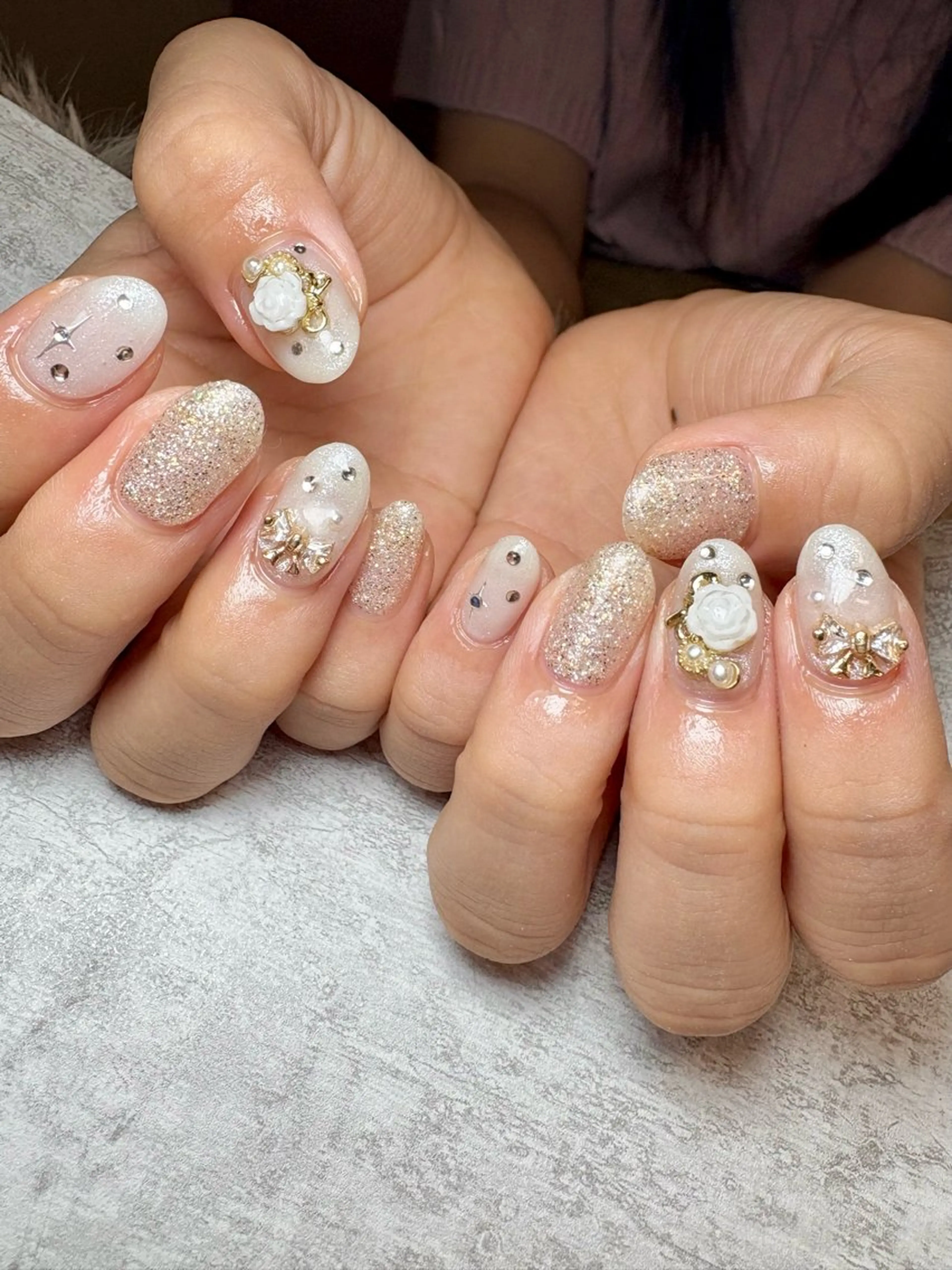 ネイル アートネイル 持ち込み ストーンネイル BEAUTY GARDEN 【nail salon unseul】所属・nana .のネイルデザイン