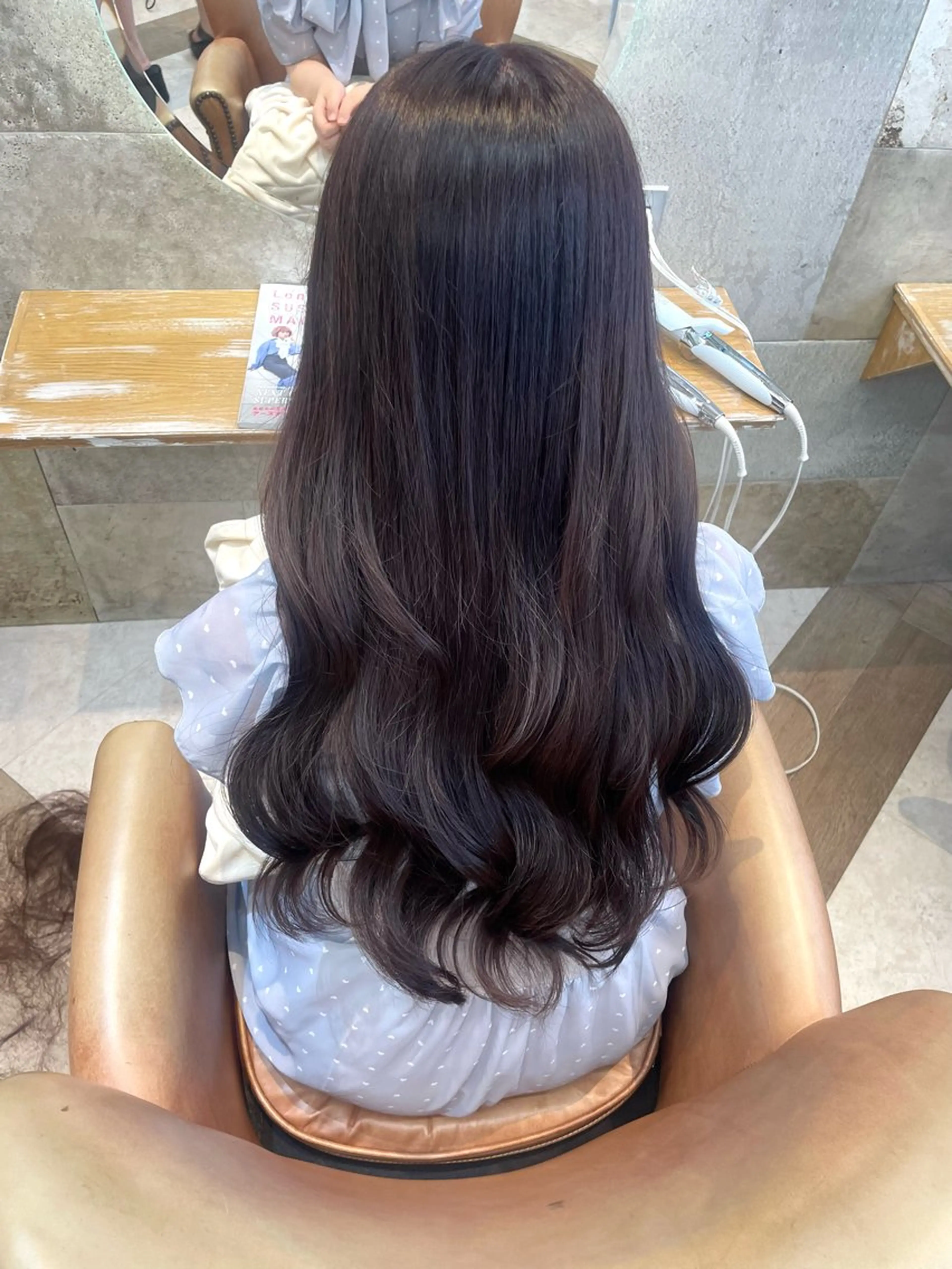 ロング カット ヘアカラー トリートメント Kanami/韓国風 /艶カラーのヘアスタイル