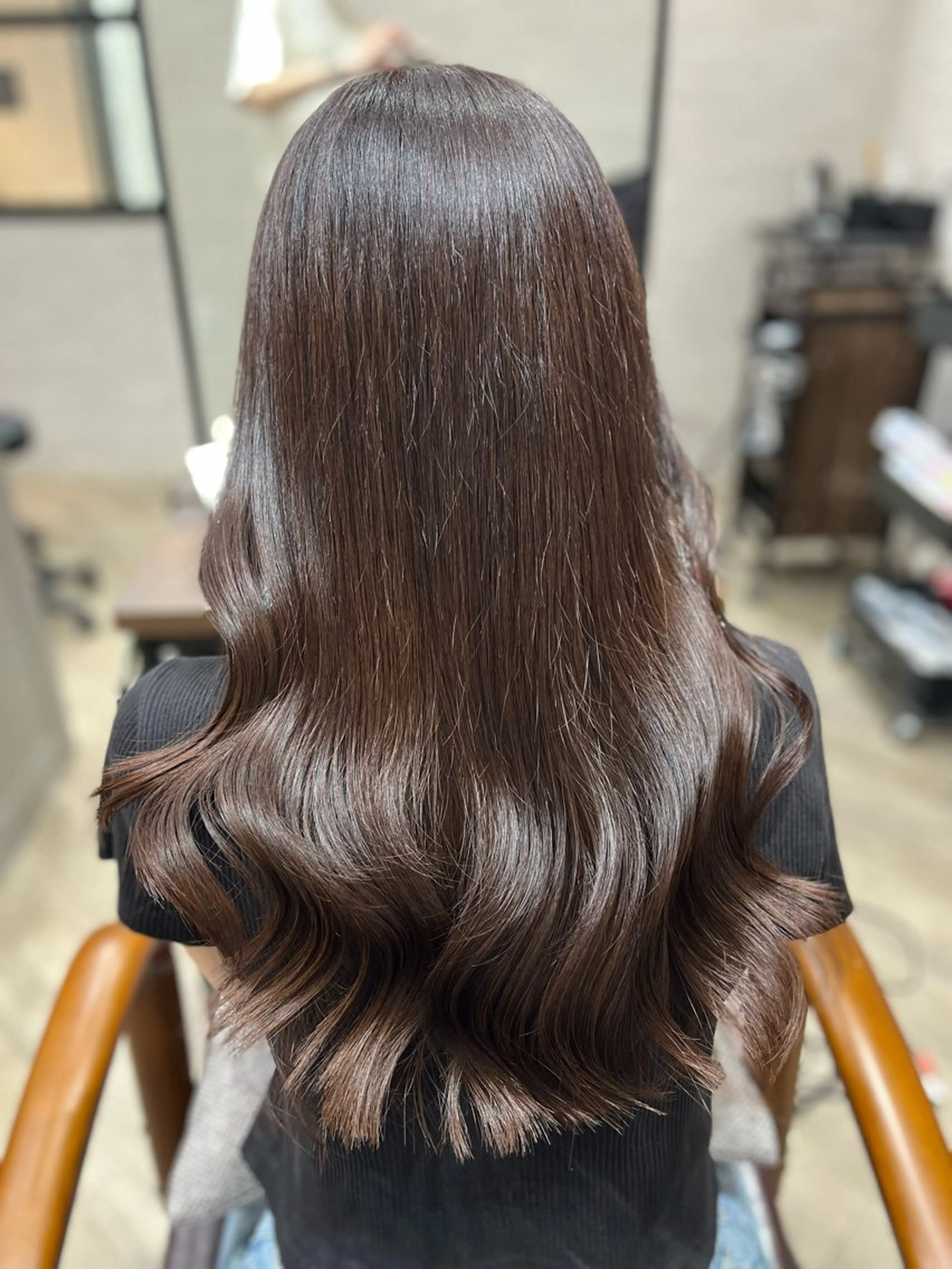 ロング カラー ブラウンカラー ショコラブラウン カット ヘアカラー トリートメント 🫧ぷる艶カラー🫧 Yuubi🦩のヘアスタイル