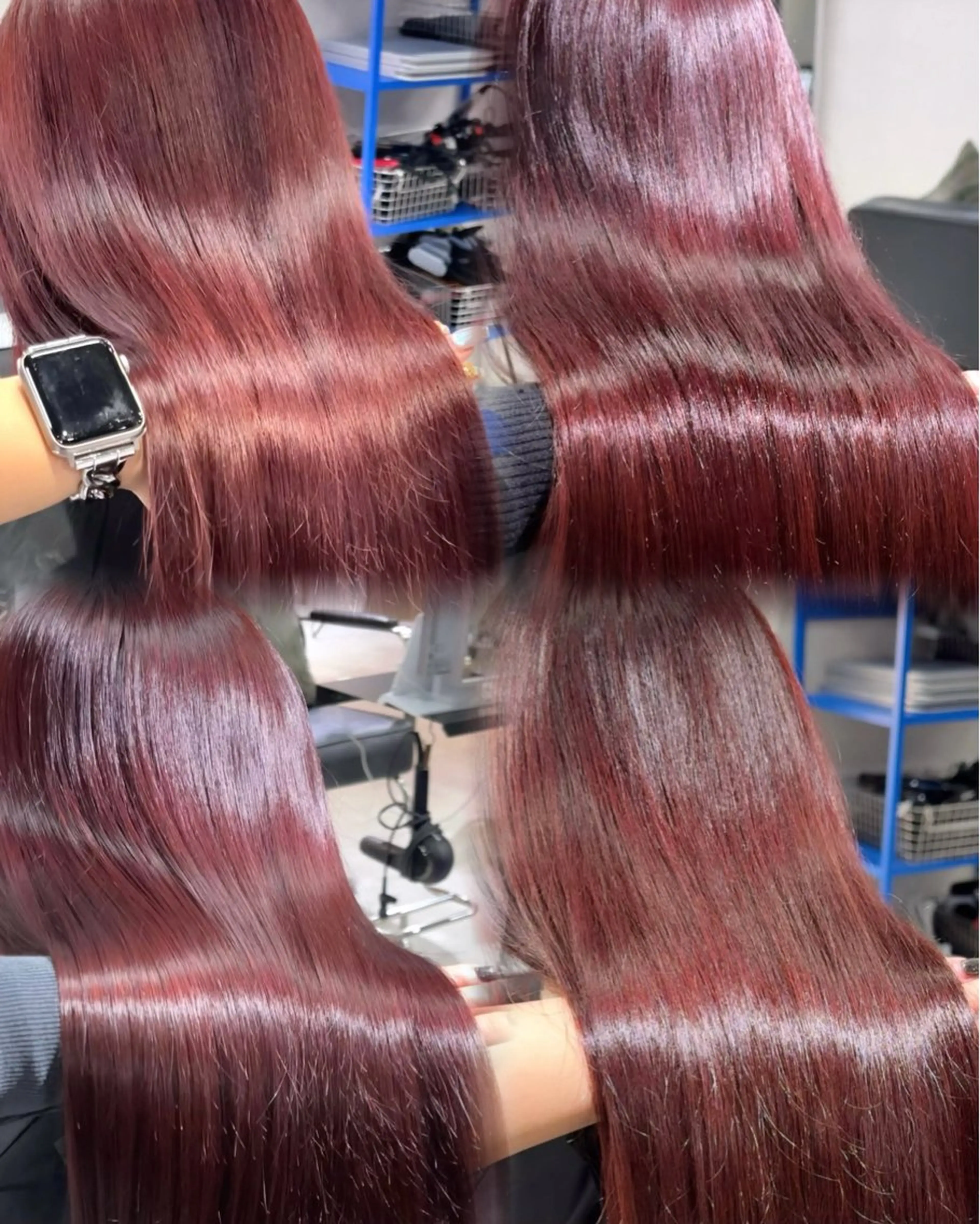 ロング カラー レッドカラー 暖色/ミルクティー /レイヤー/マリア♡のヘアスタイル