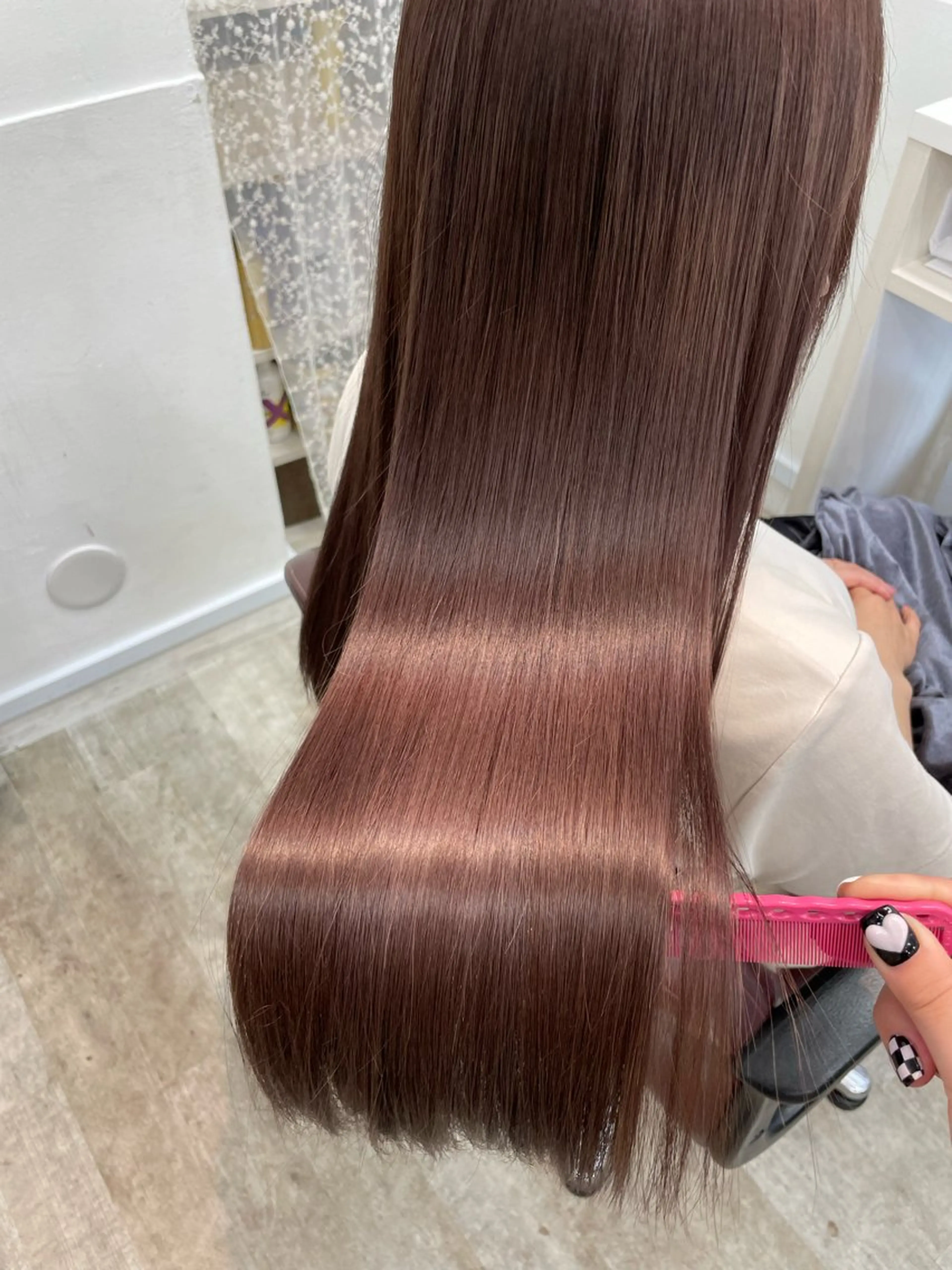 ロング カラー ヘアカラー トリートメント 韓国ヘア🤍髪質改善 🇰🇷AKANEのヘアスタイル