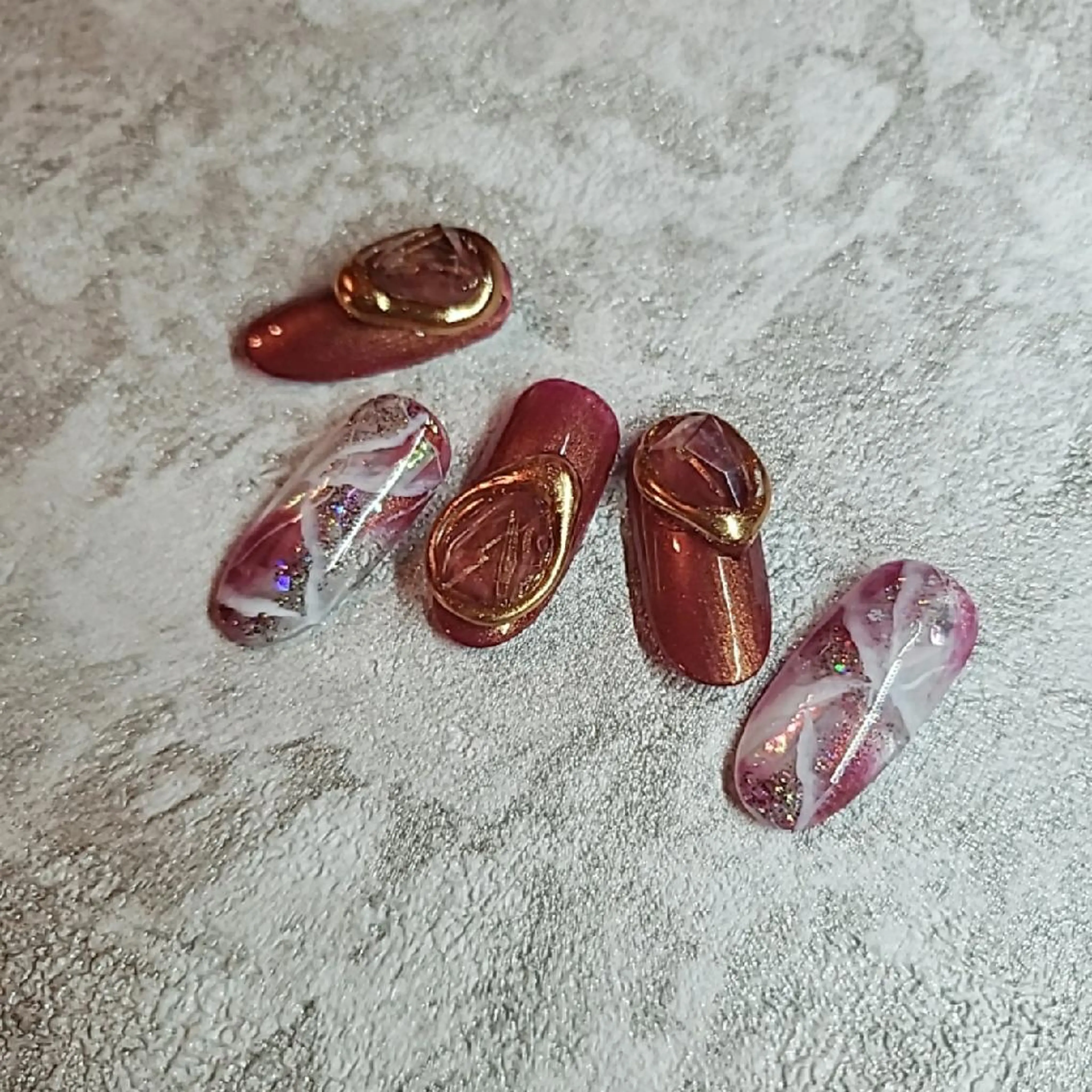 ネイル ジェルネイル ミラーネイル ニュアンスネイル パラジェル Nail Allure(ネイル アルーア)所属・Nail Allureのネイルデザイン