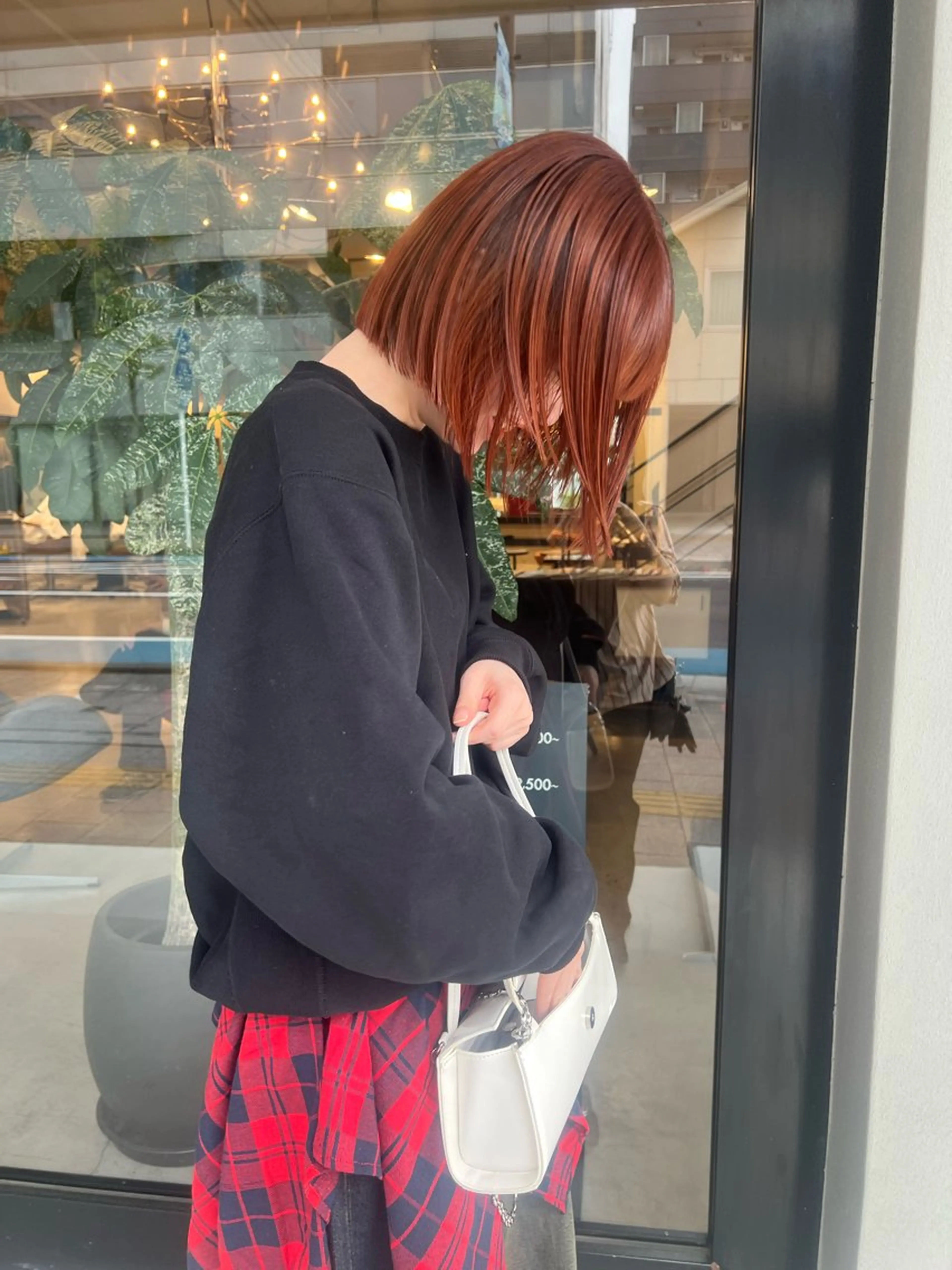 ショート オレンジブラウン カット ヘアカラー ROOM郡山店 / 助川 莉那のヘアスタイル