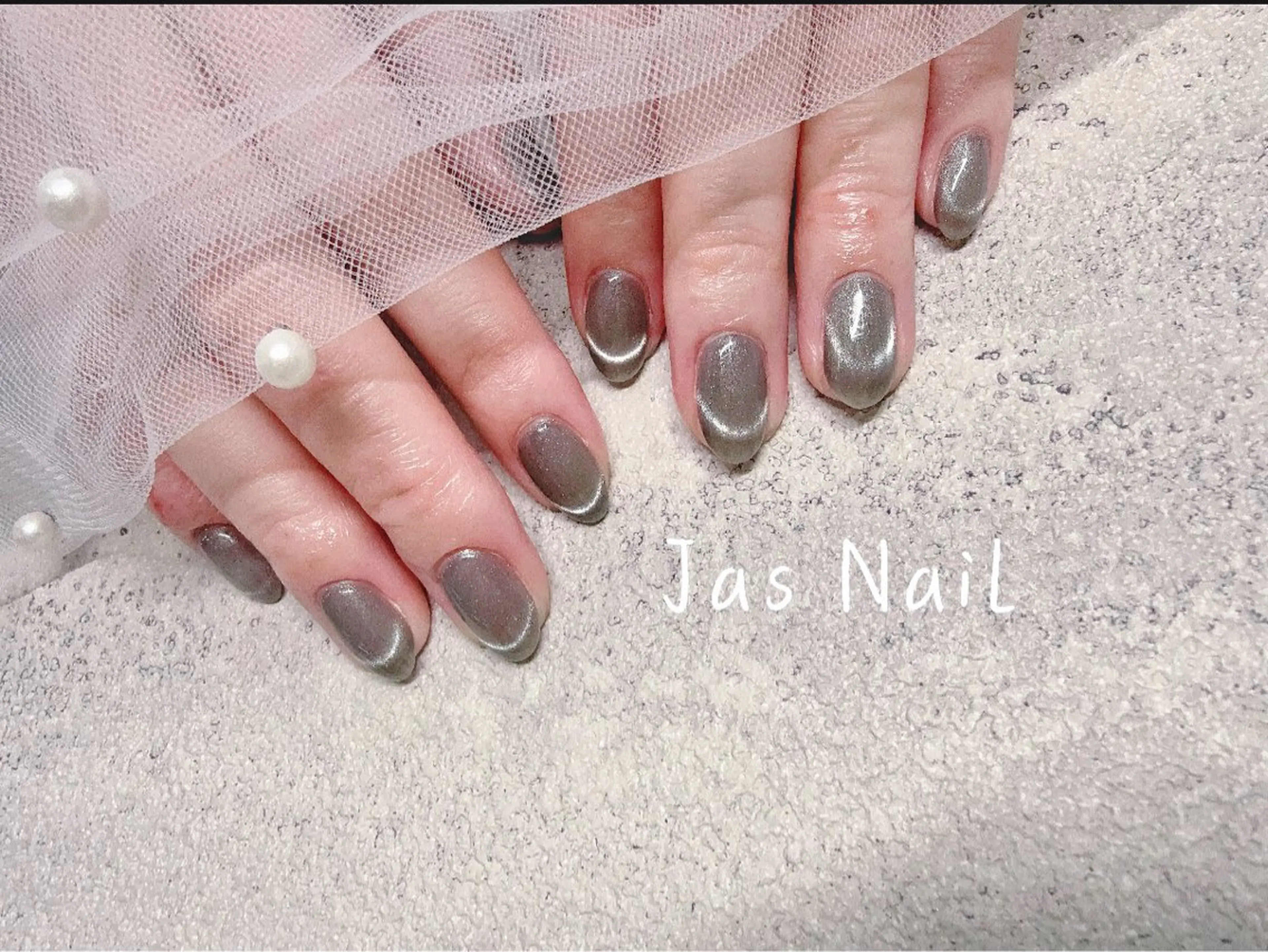 ネイル フレンチネイル マグネットネイル マグネットフレンチ muse nailのネイルデザイン