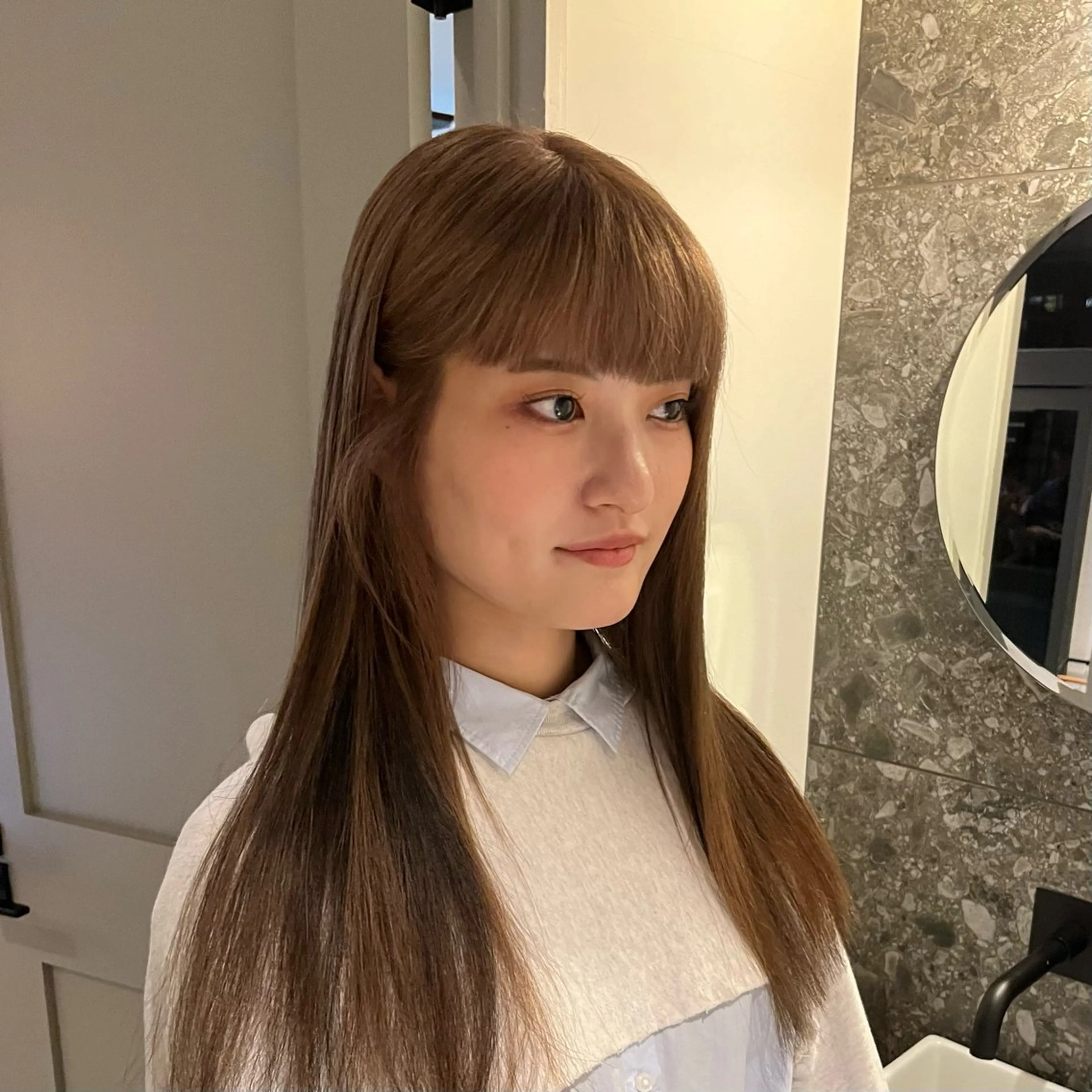 ロング カラー ベージュカラー ハイトーンカラー ハイトーンベージュ ciala清澄白河所属・MANA/ ciala清澄白河のヘアスタイル