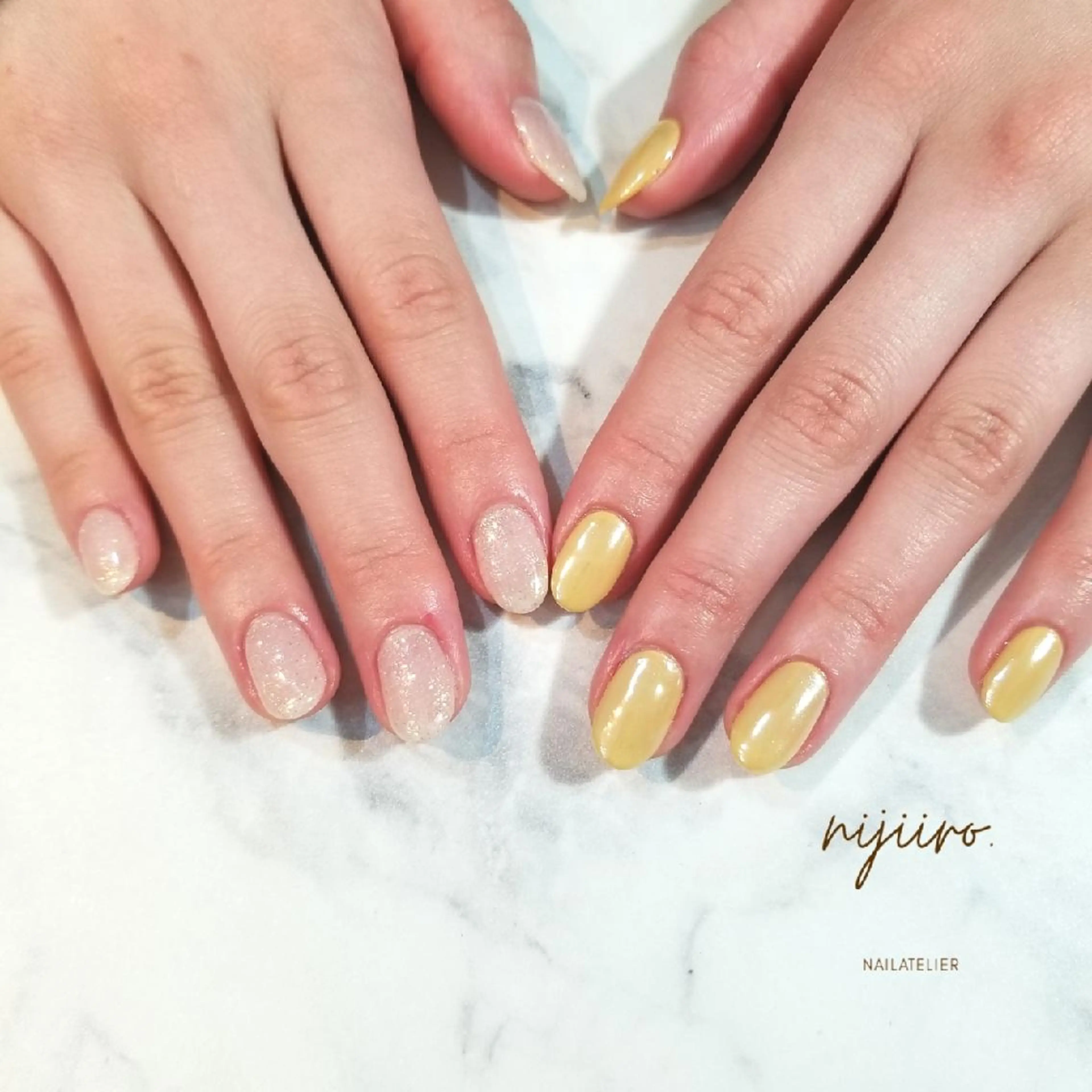 ネイル オーロラネイル ハンドネイル nailatelier nijiiro.所属・nijiiro🌈 サトウのネイルデザイン