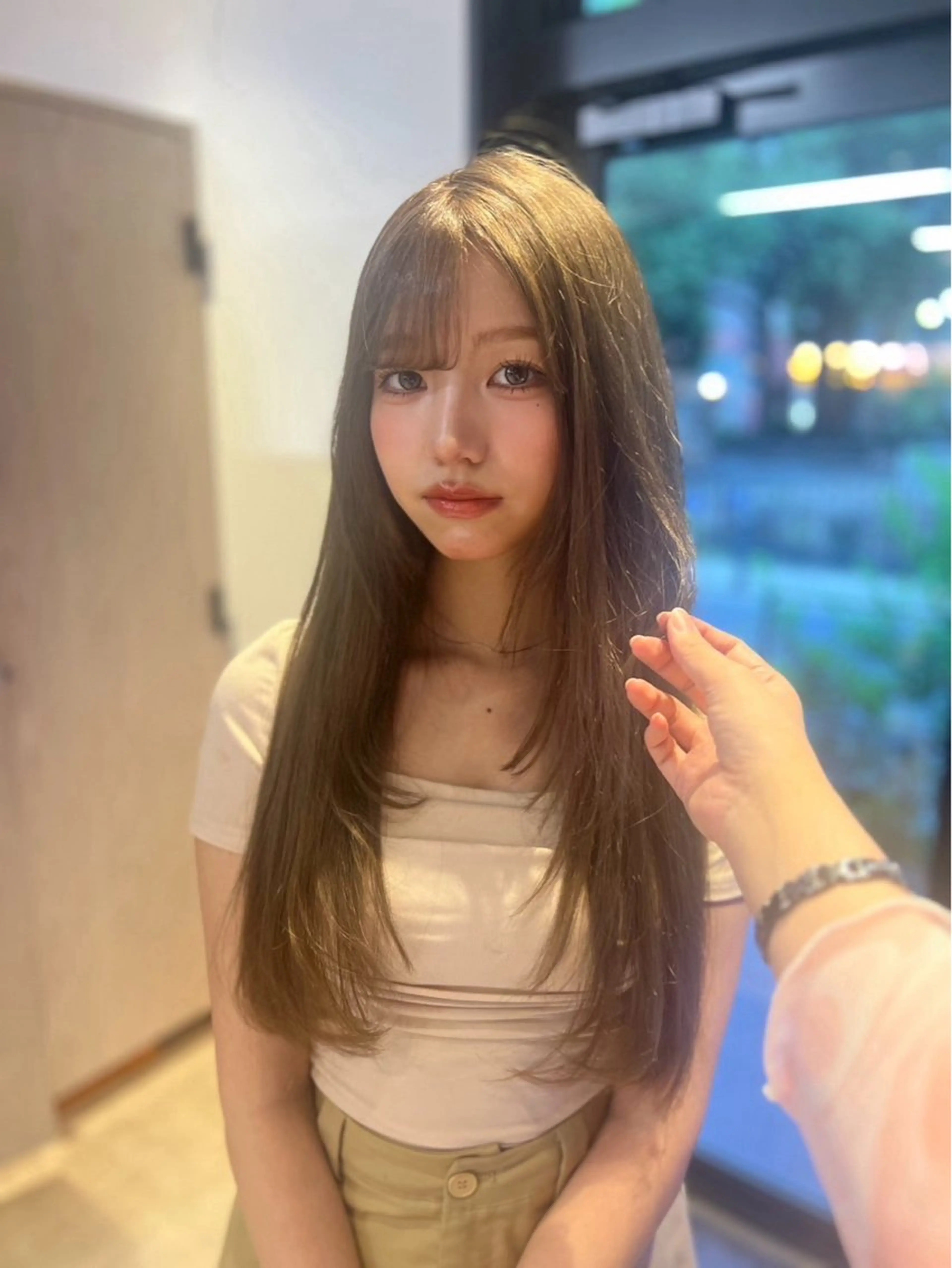 ロング カラー ヘアカラー 岡山ハイトーン・ ルーツカラー/こもものヘアスタイル