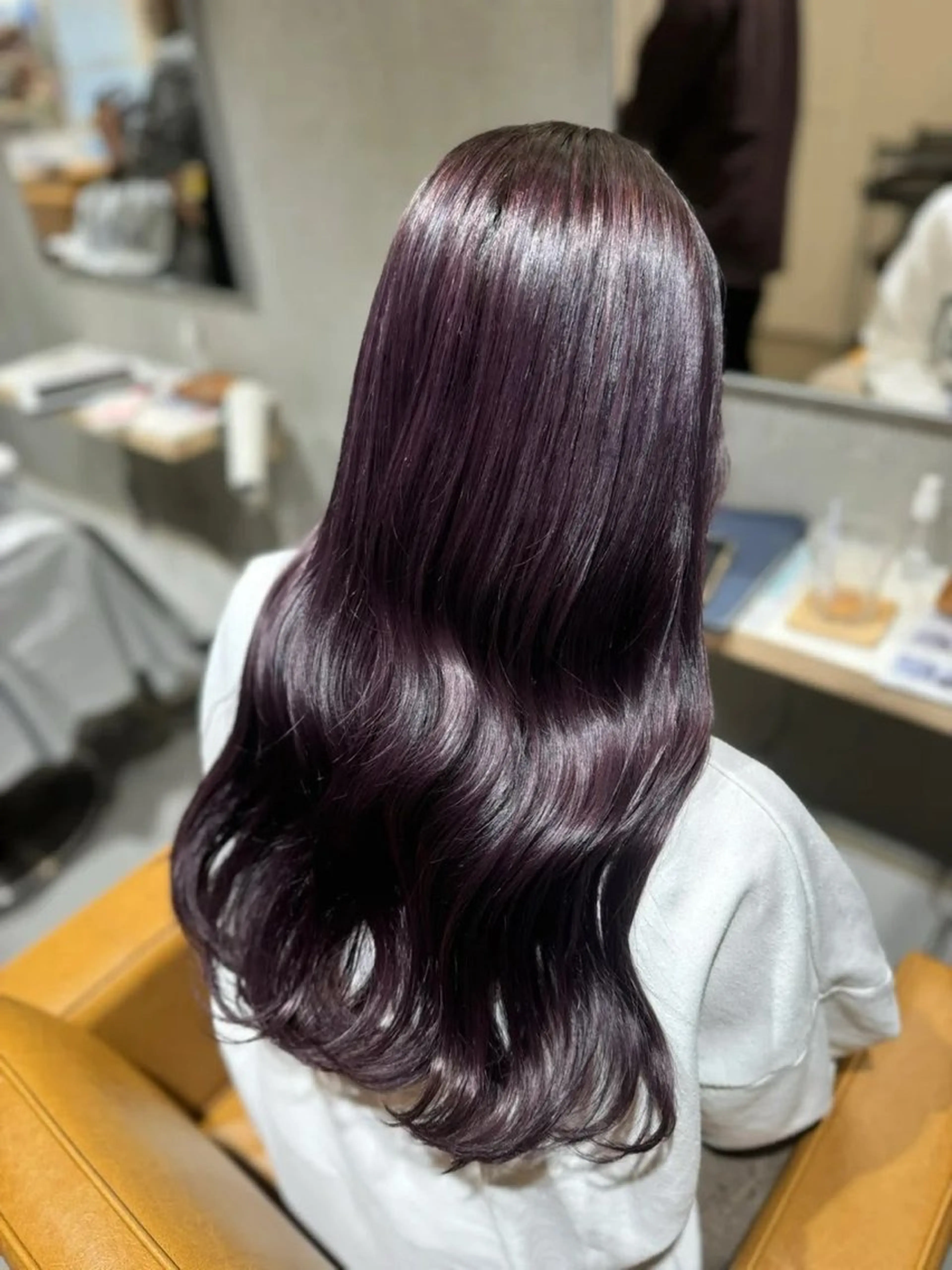 ロング カラー パープルカラー カット ヘアカラー トリートメント 🐹 Mio / 艶髪/縮毛矯正🍎のヘアスタイル