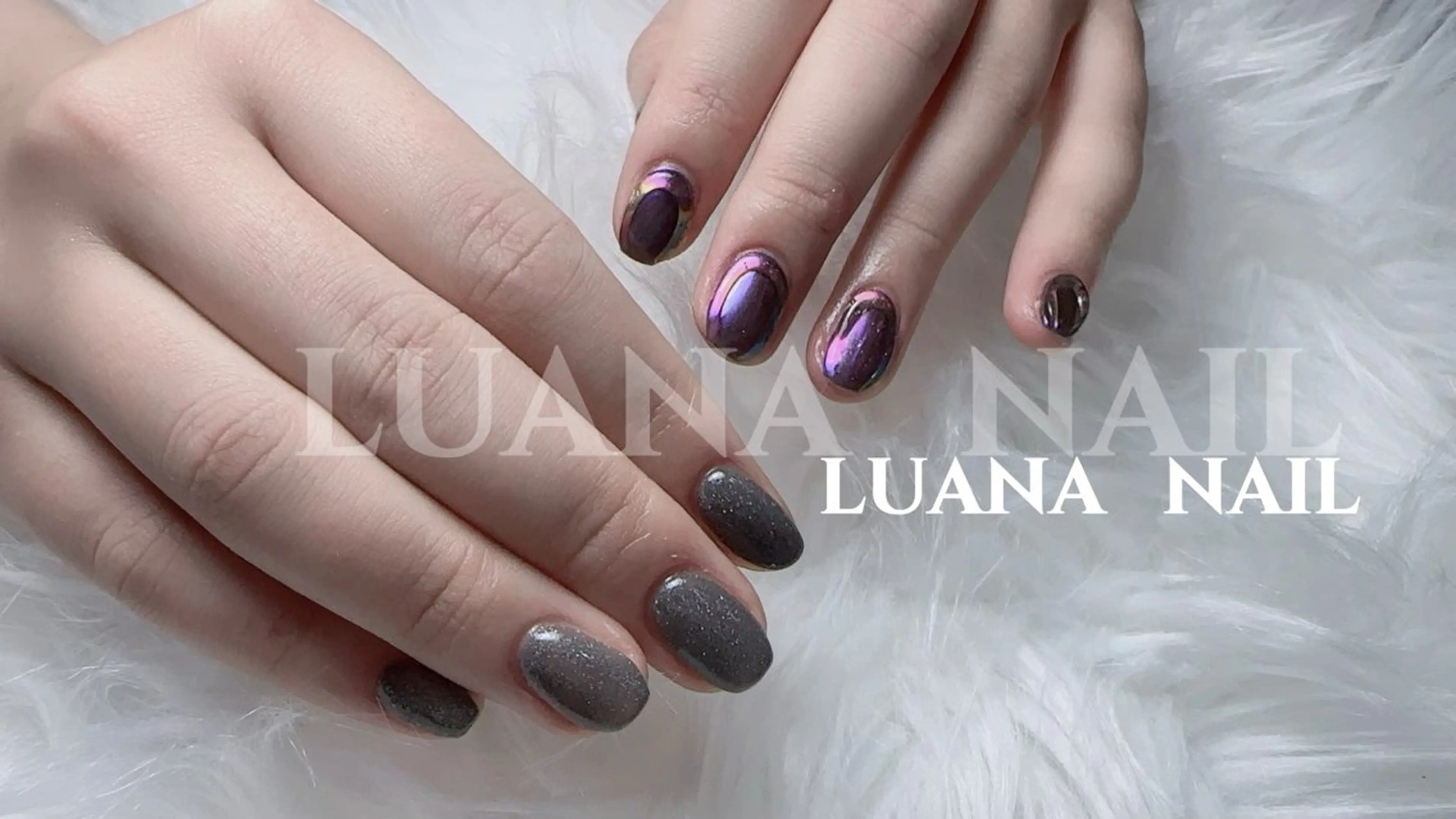 ネイル フラッシュネイル フレンチネイル 韓国ネイル マグネットネイル ミラーネイル ハンドネイル ルアナネイルサロン所属・ルアナネイル サロンのネイルデザイン