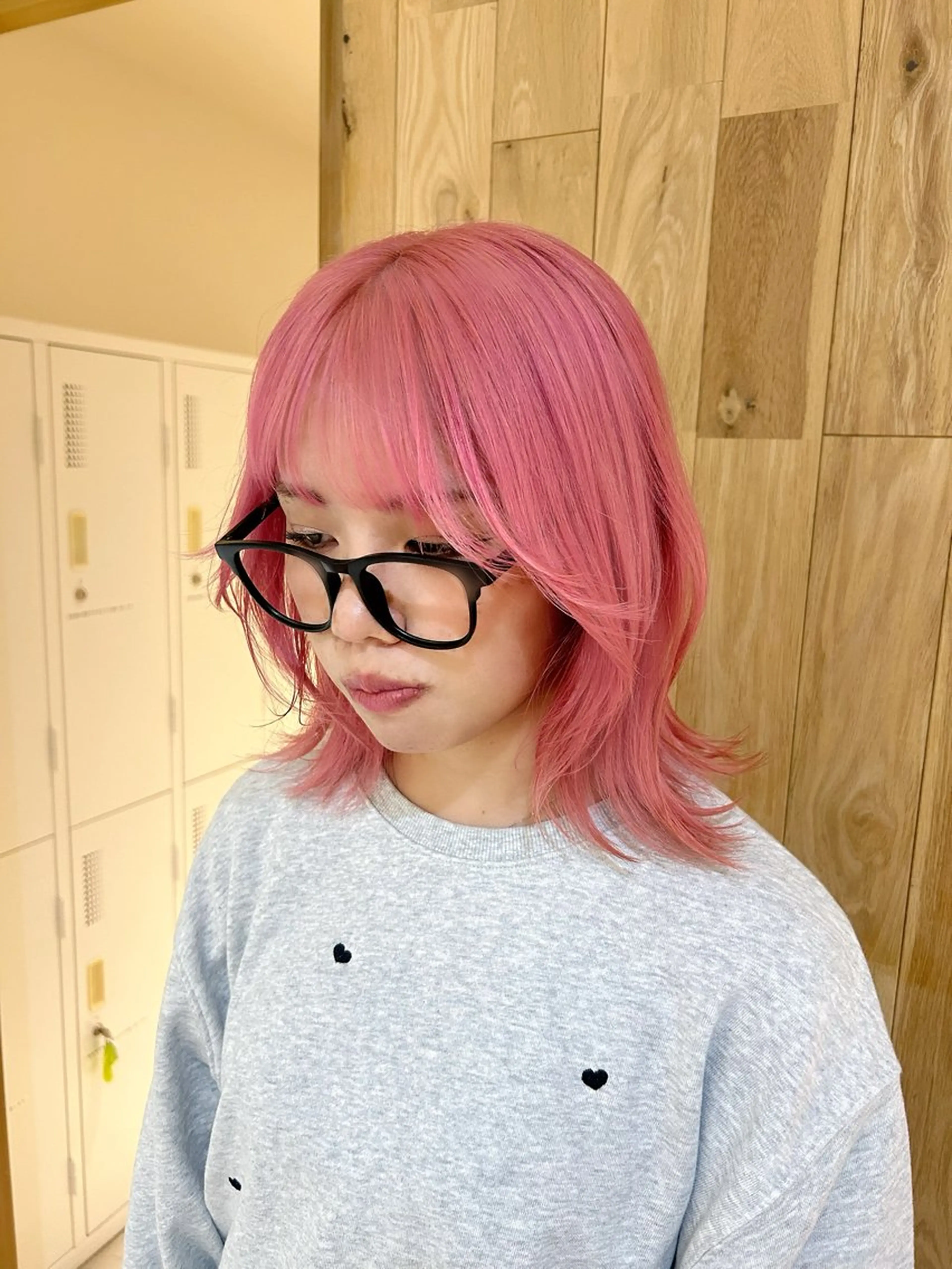 ミディアム ヘアカラー トリートメント L STUDIO所属・ハイトーン/ブリーチ 🧁soraのヘアスタイル