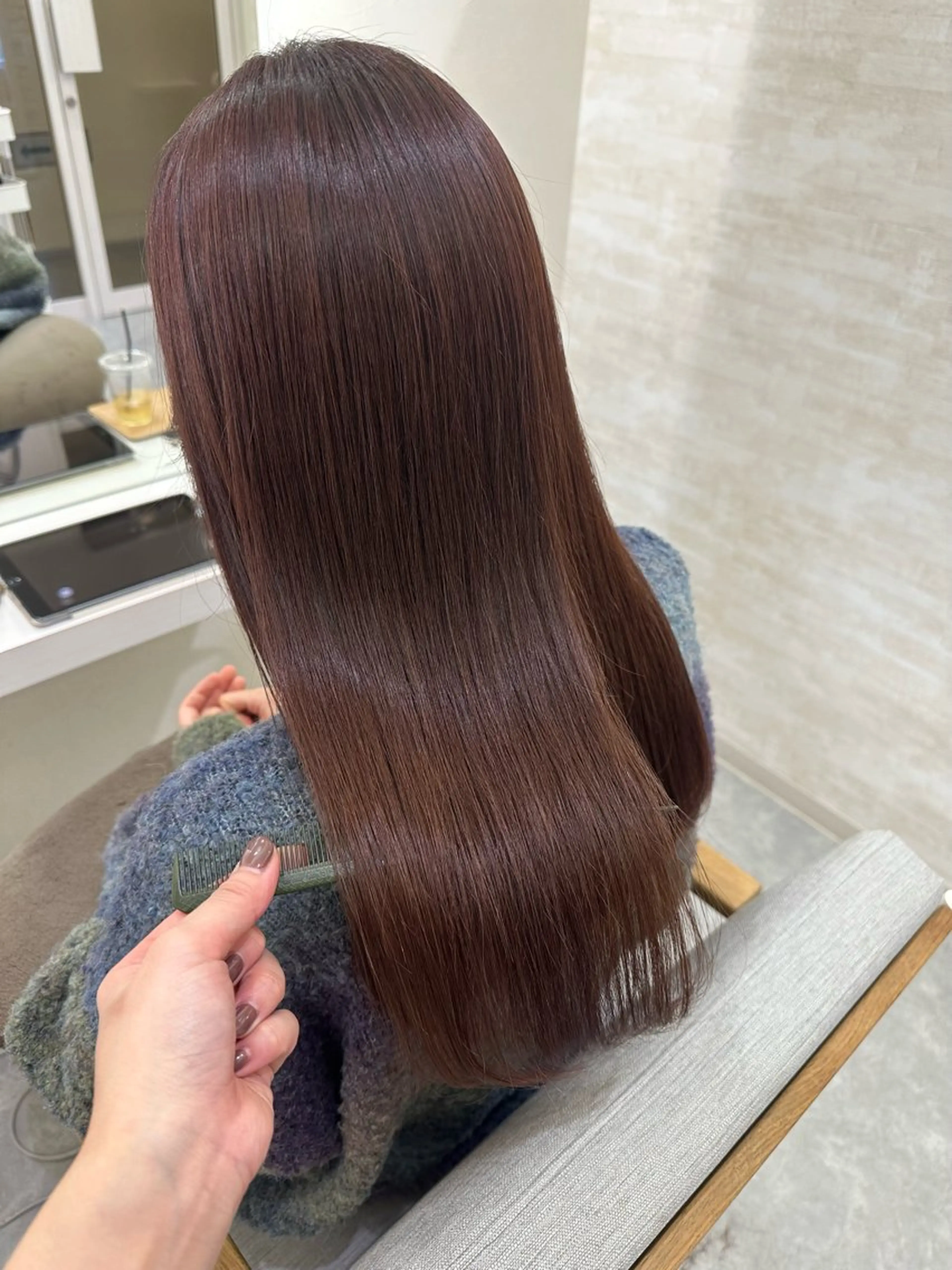 セミロング カット ヘアカラー トリートメント 髪質改善&ヘアケア 永山若奈のヘアスタイル