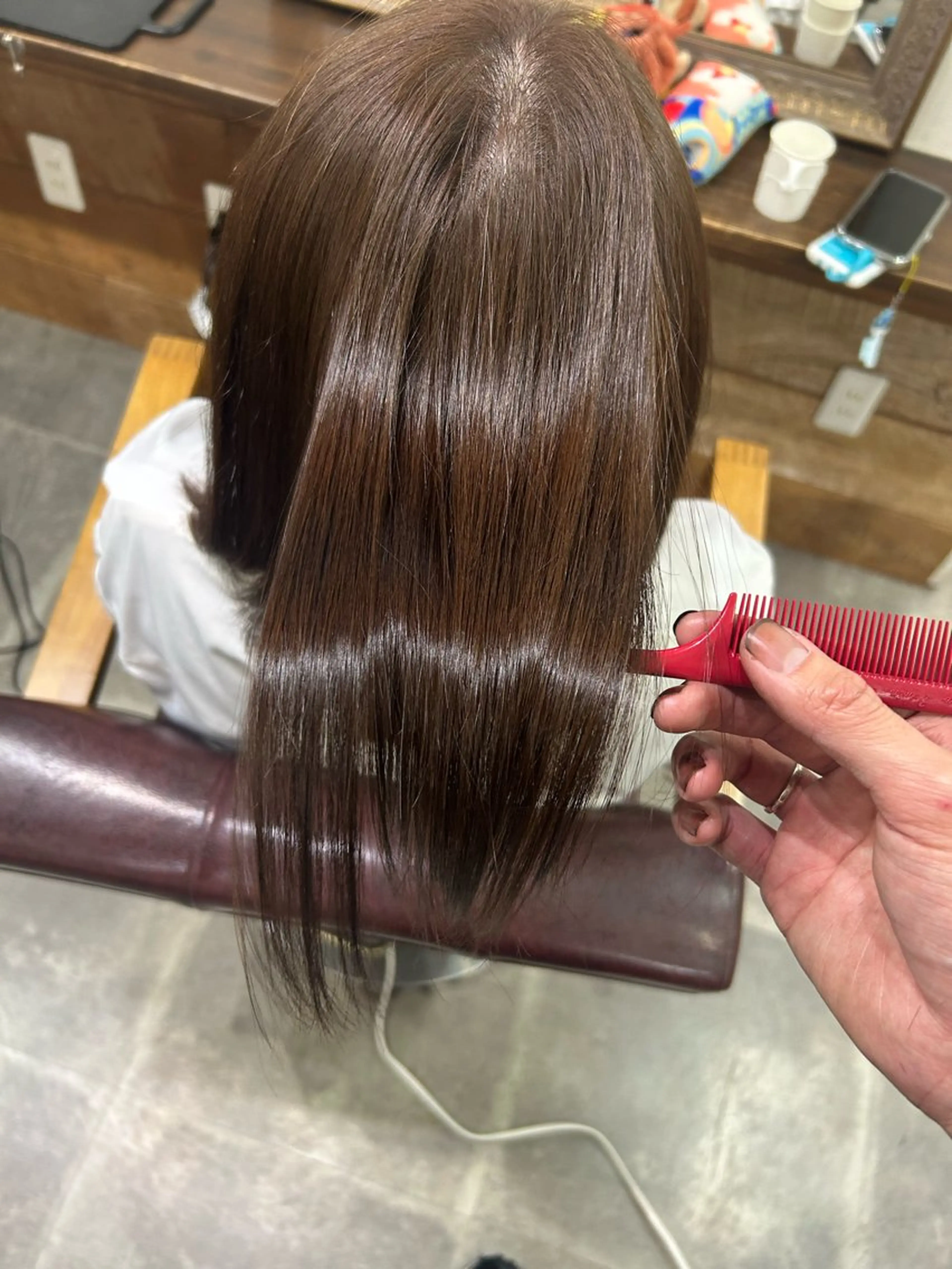 ミディアム 髪質改善 トリートメント カット ヘアカラー トリートメント CECIL hair なんば店所属・メンズパーマ 艶髪☆店長☆有馬のヘアスタイル