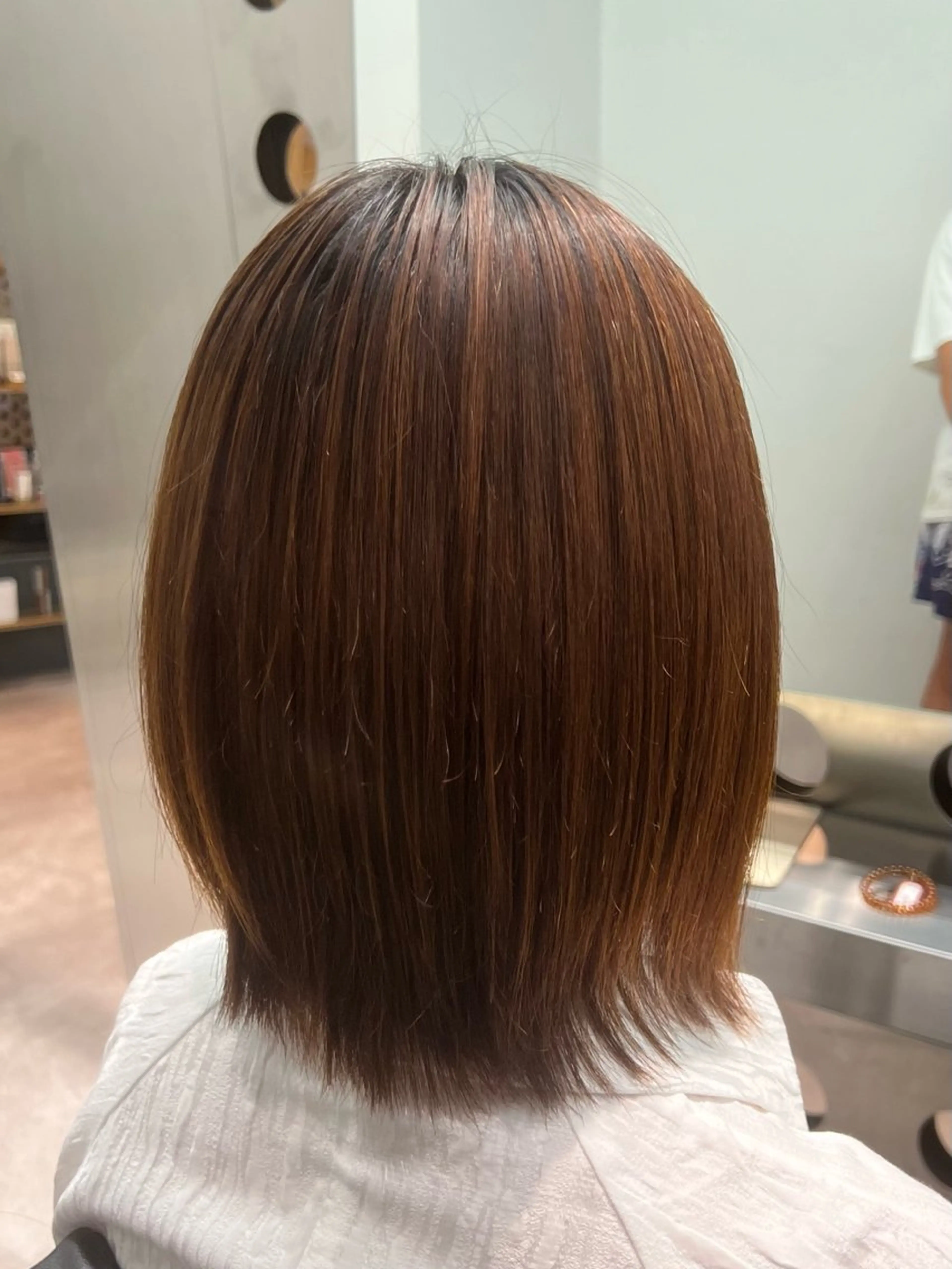 ミディアム トリートメント 酸性ストレート 縮毛矯正 後藤 瑠依のヘアスタイル