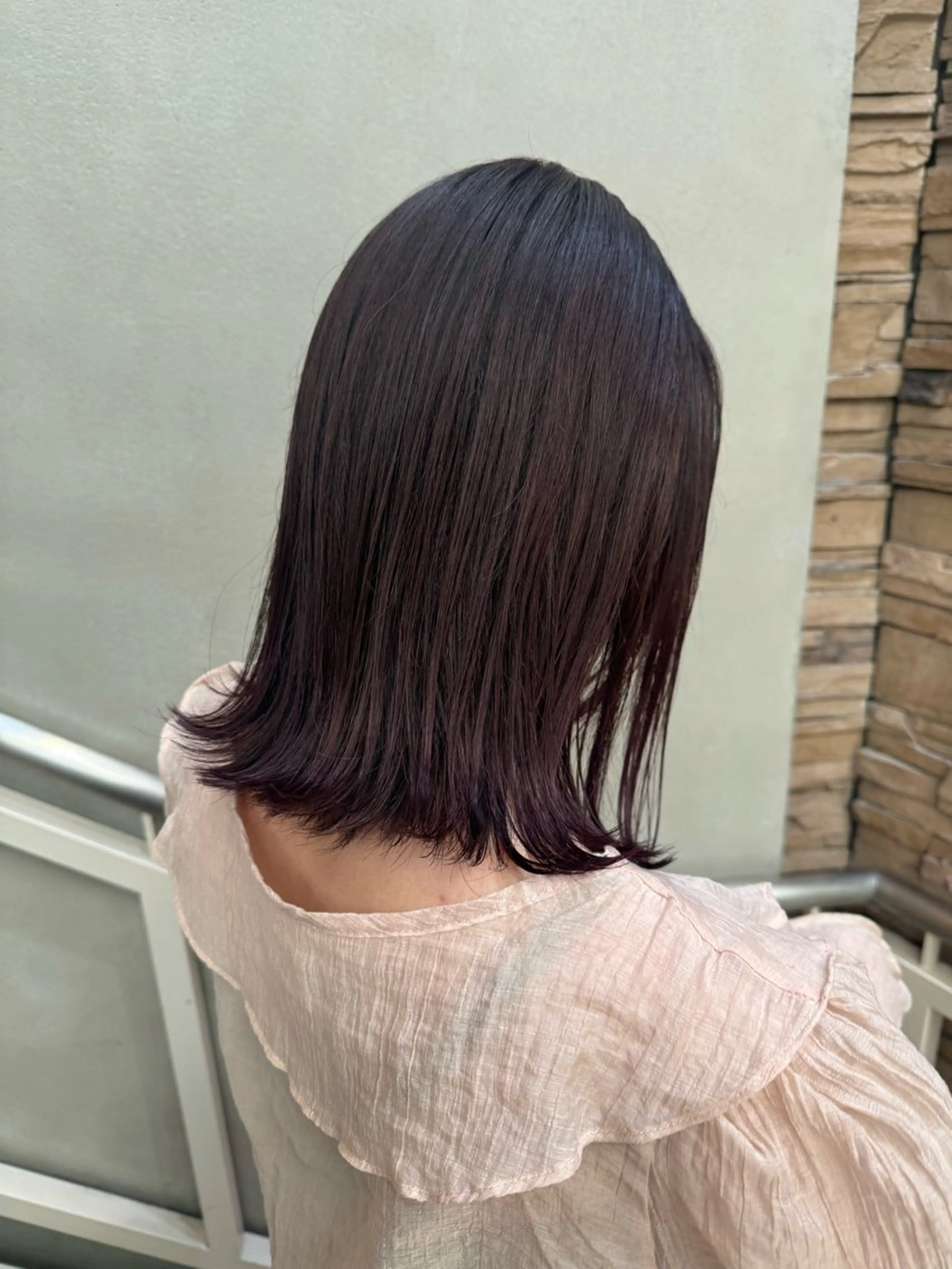 ミディアム ボブ 外ハネヘア 透明感カラー/ボブ/ yuukaのヘアスタイル