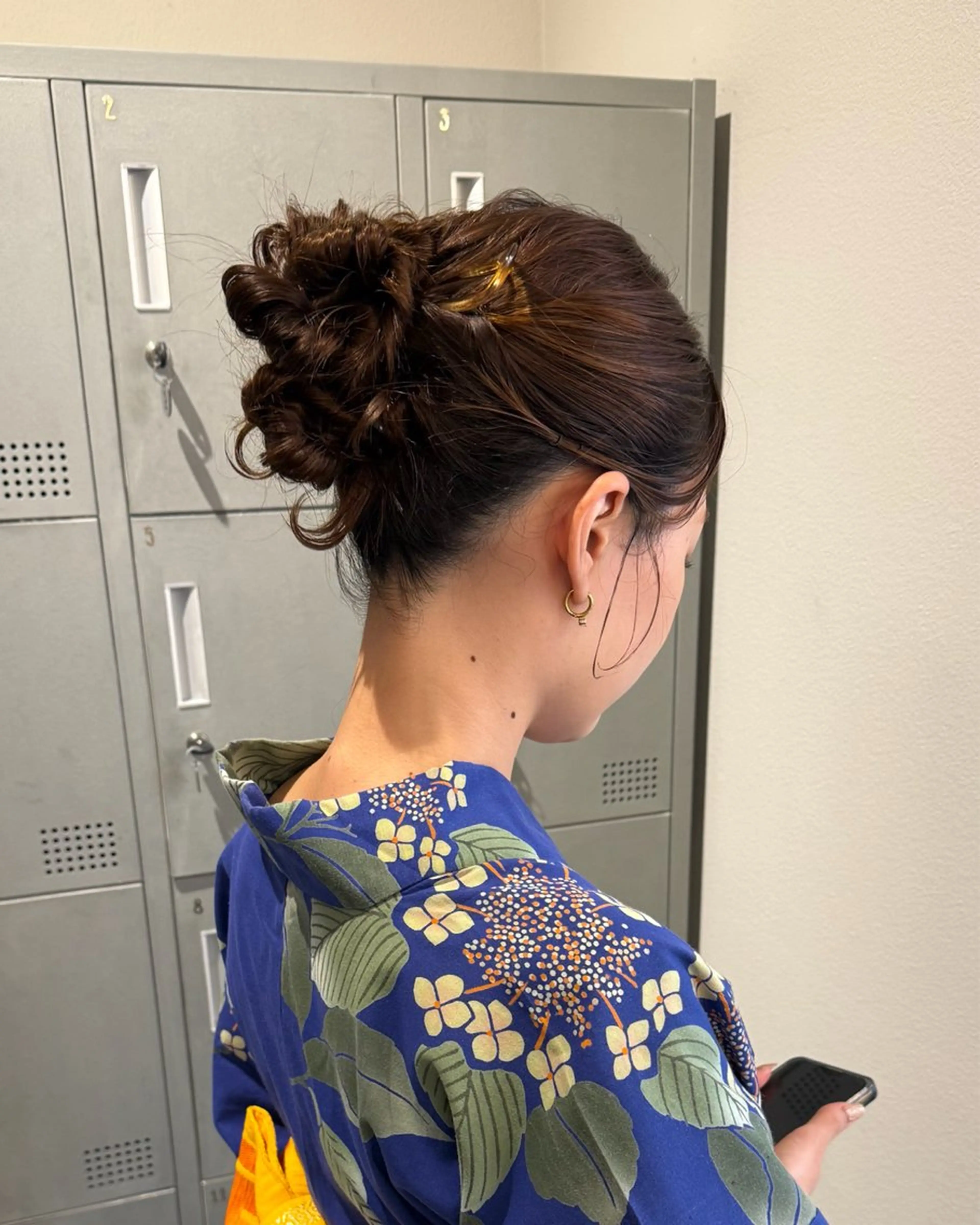 セミロング ヘアアレンジ ヘアセット ブリーチ/アレンジ 天満/chihiroのヘアスタイル