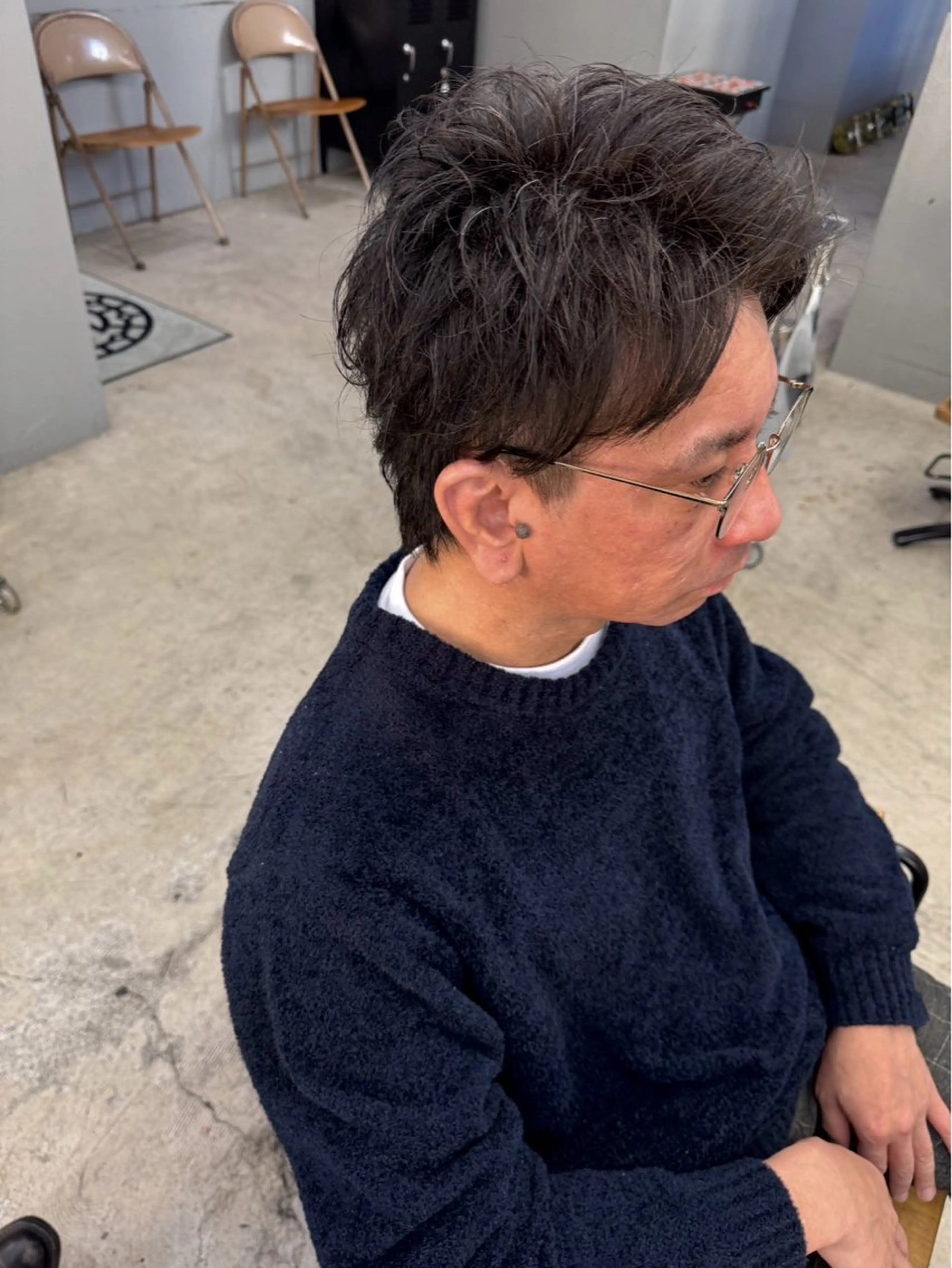 ショート パーマ メンズ カット パーマ メンズ専門サロン wokeのヘアスタイル