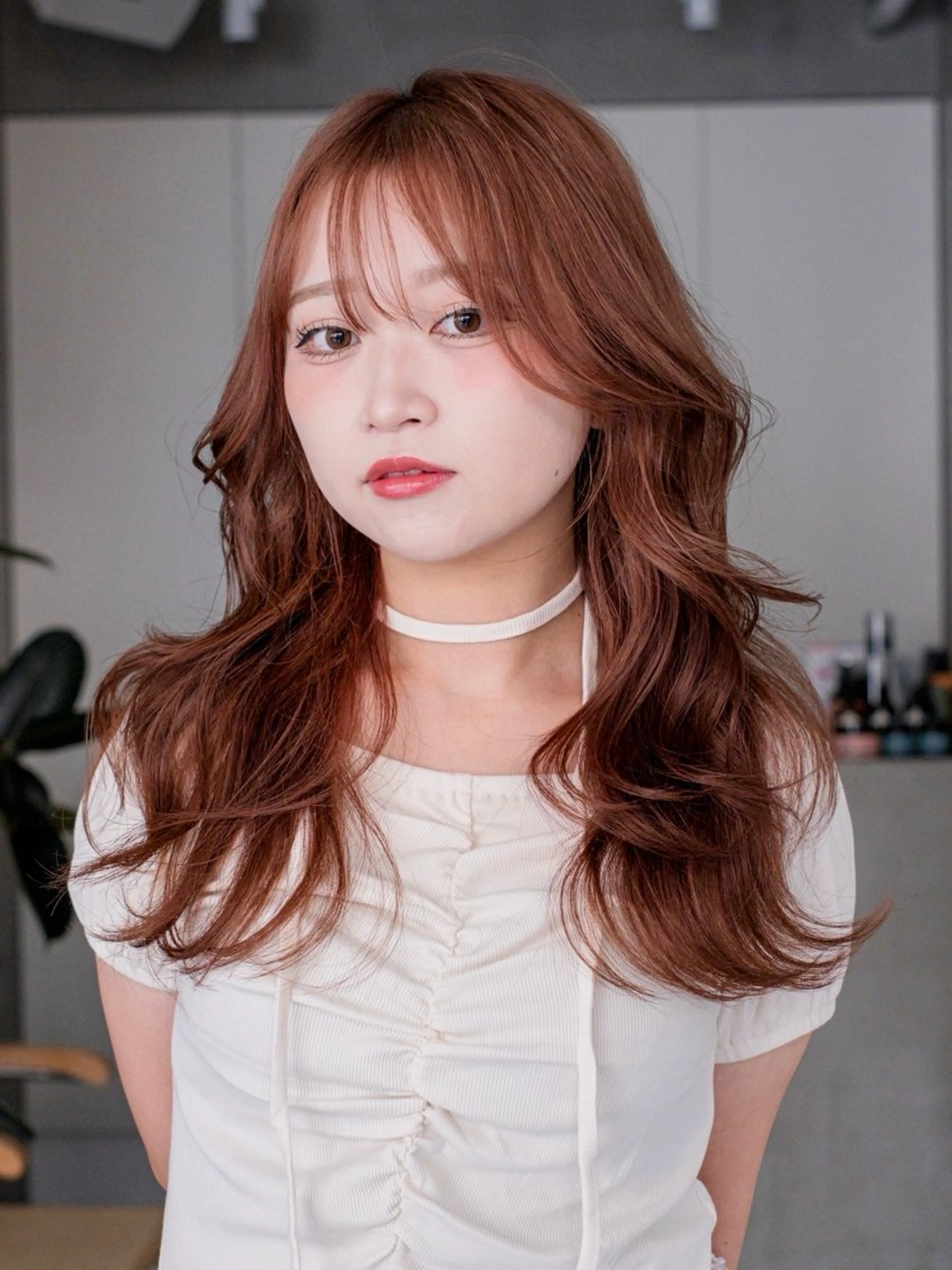 ロング カラー ブラウンカラー レイヤーカット カット ヘアカラー トリートメント techné所属・【techné】田丸 翔大のヘアスタイル