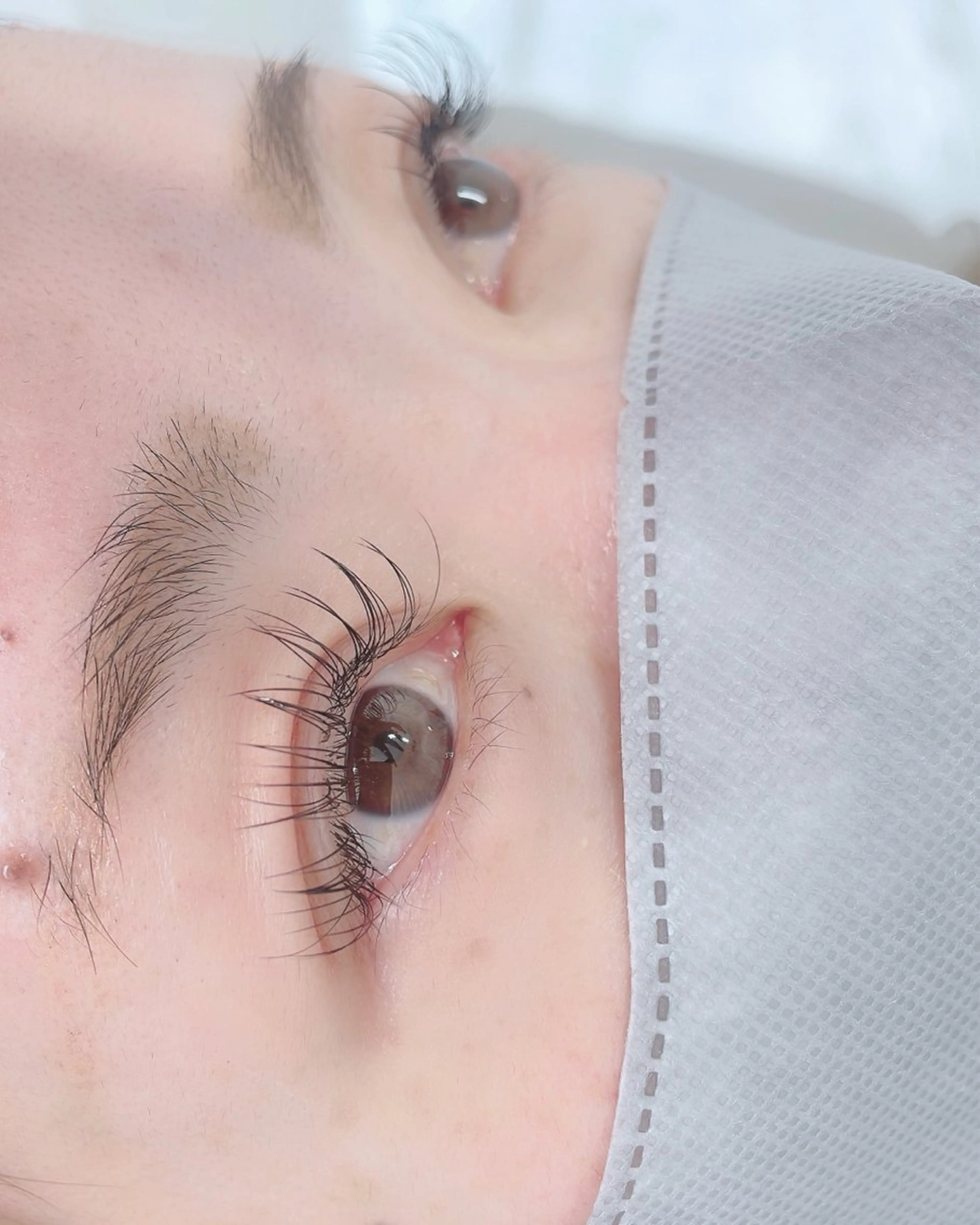 マツエク・マツパ 束感まつ毛 フラットラッシュ パリジェンヌラッシュリフト 一重×まつ毛パーマ Morganite 🦋 ÿui 🦋のマツエク・マツパデザイン