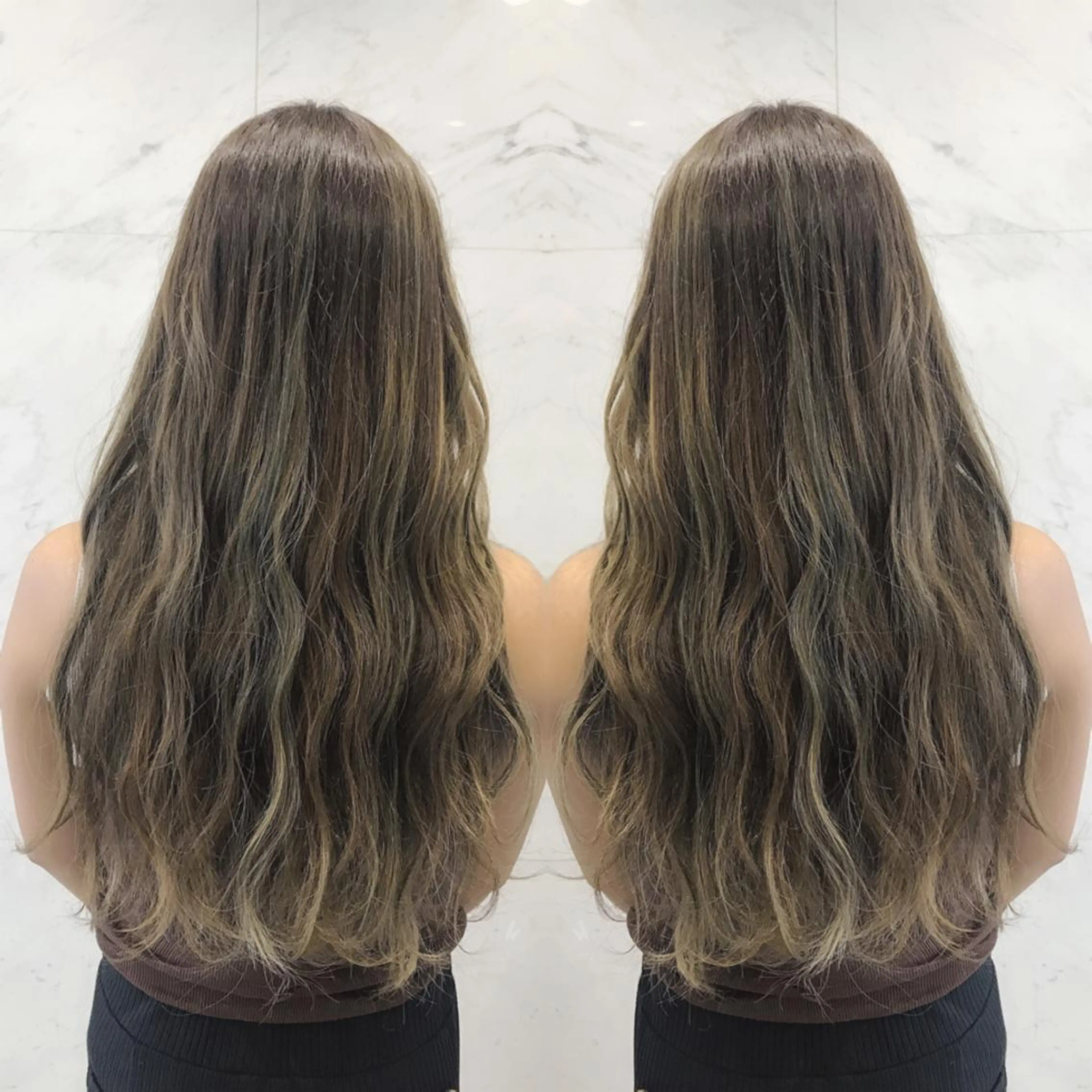 セミロング カラー ヘアカラー cecil hair所属・重政 和樹のヘアスタイル