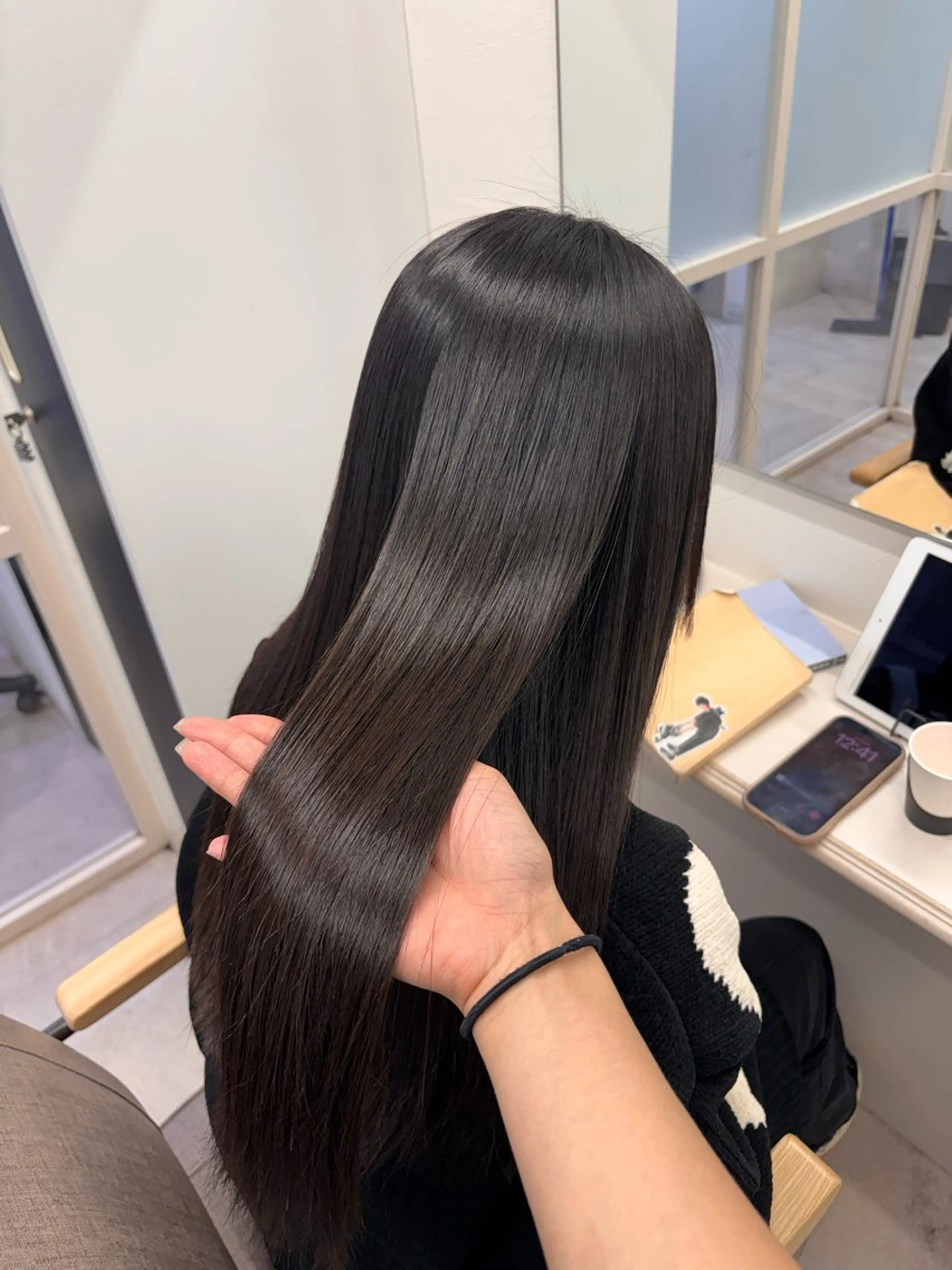 ロング 縮毛矯正 ヘアアレンジ🪽🎀 艶カラー/天王寺のヘアスタイル