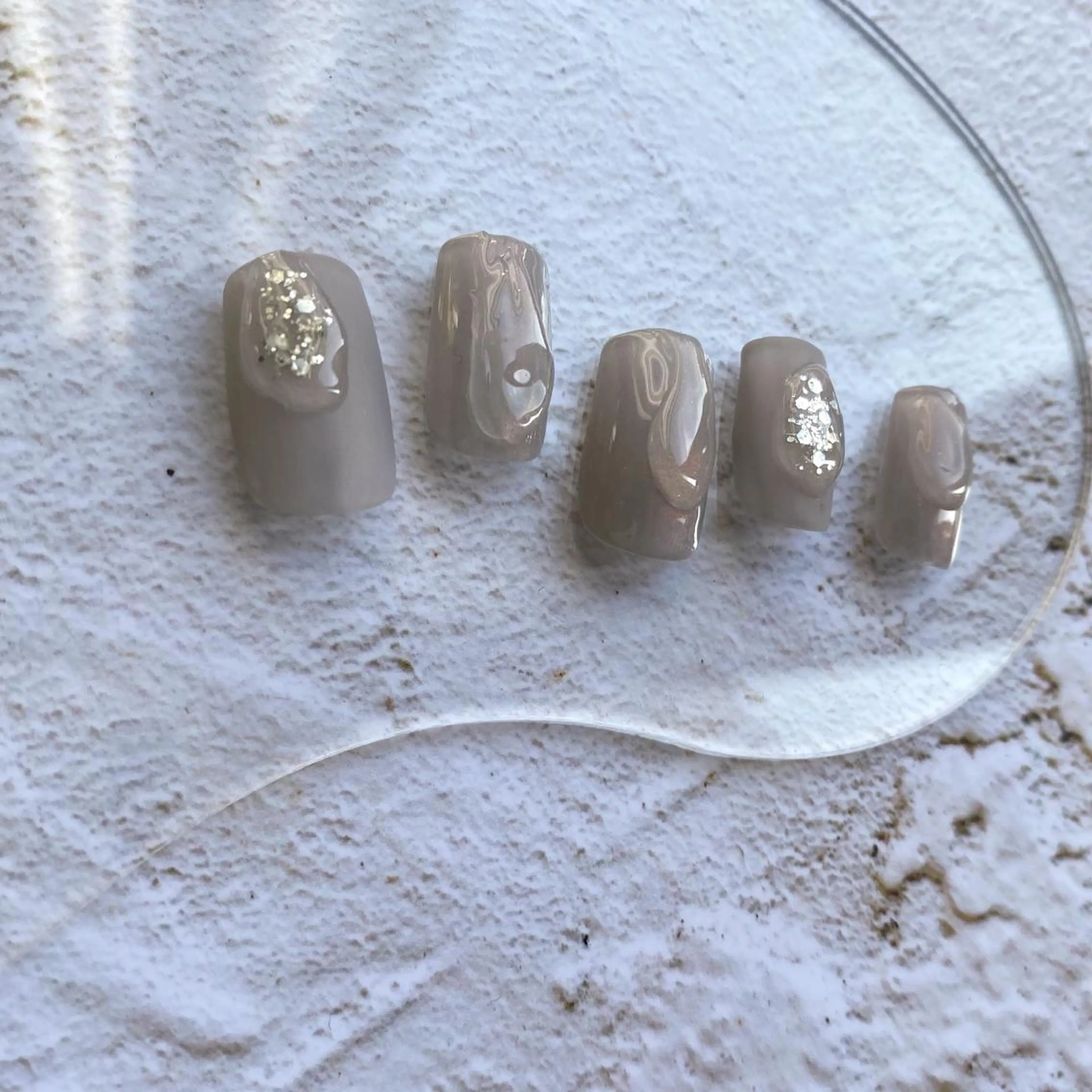 ネイル マットネイル ミラーネイル ニュアンスネイル ぷっくりネイル 春ネイル nailsalon    m.所属・m. mayaのネイルデザイン