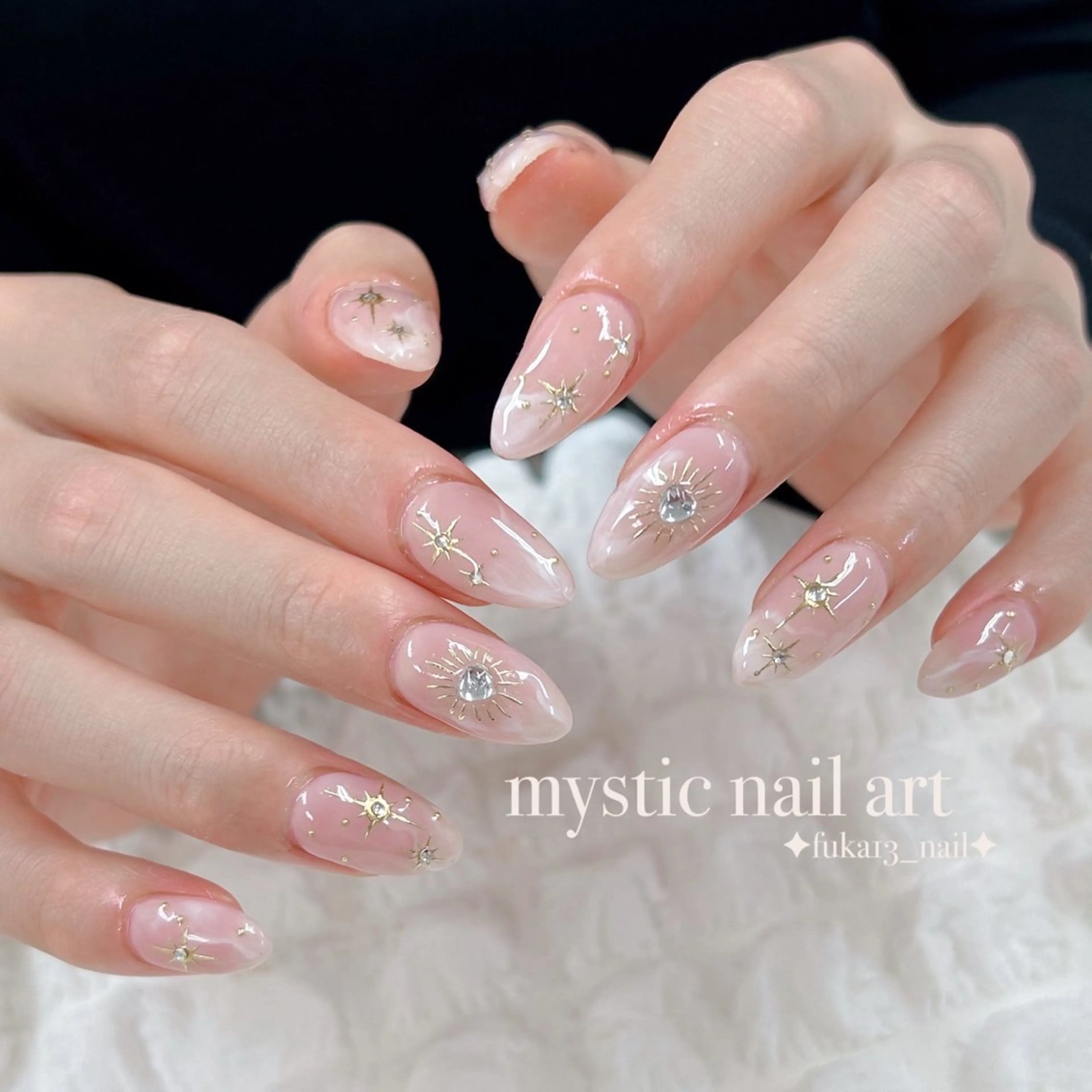 ネイル キラキラネイル 韓国ネイル ニュアンスネイル ハンドネイル ネイルサロンAnela【アネラ】所属・Nail♡Fuka. /1月予約受付中のネイルデザイン