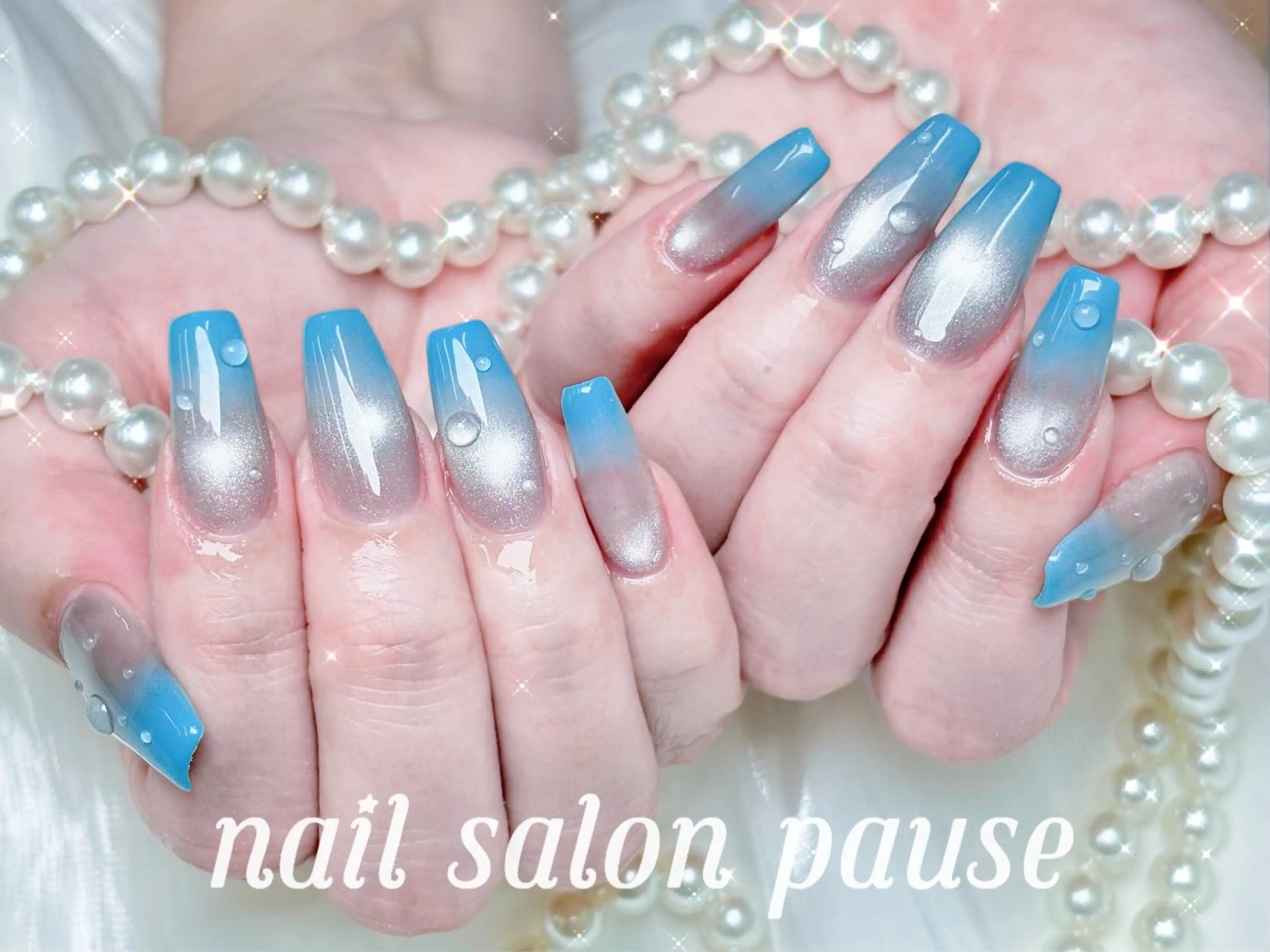 ネイル グラデーション マグネットネイル ハンドネイル ハンドケア nail salon pause✨のネイルデザイン