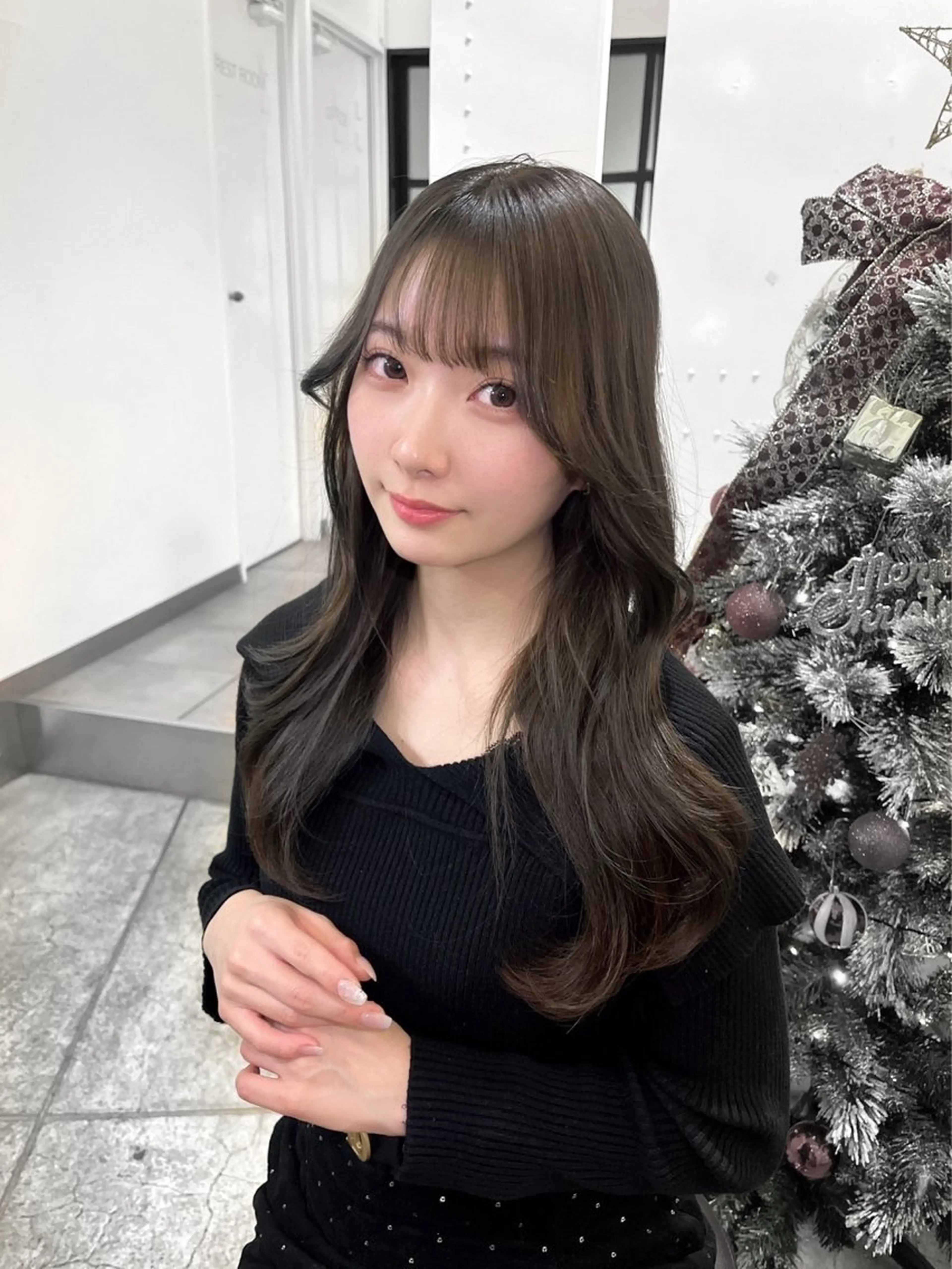 ロング カラー メンズセンターパート 🇰🇷wakanaのヘアスタイル